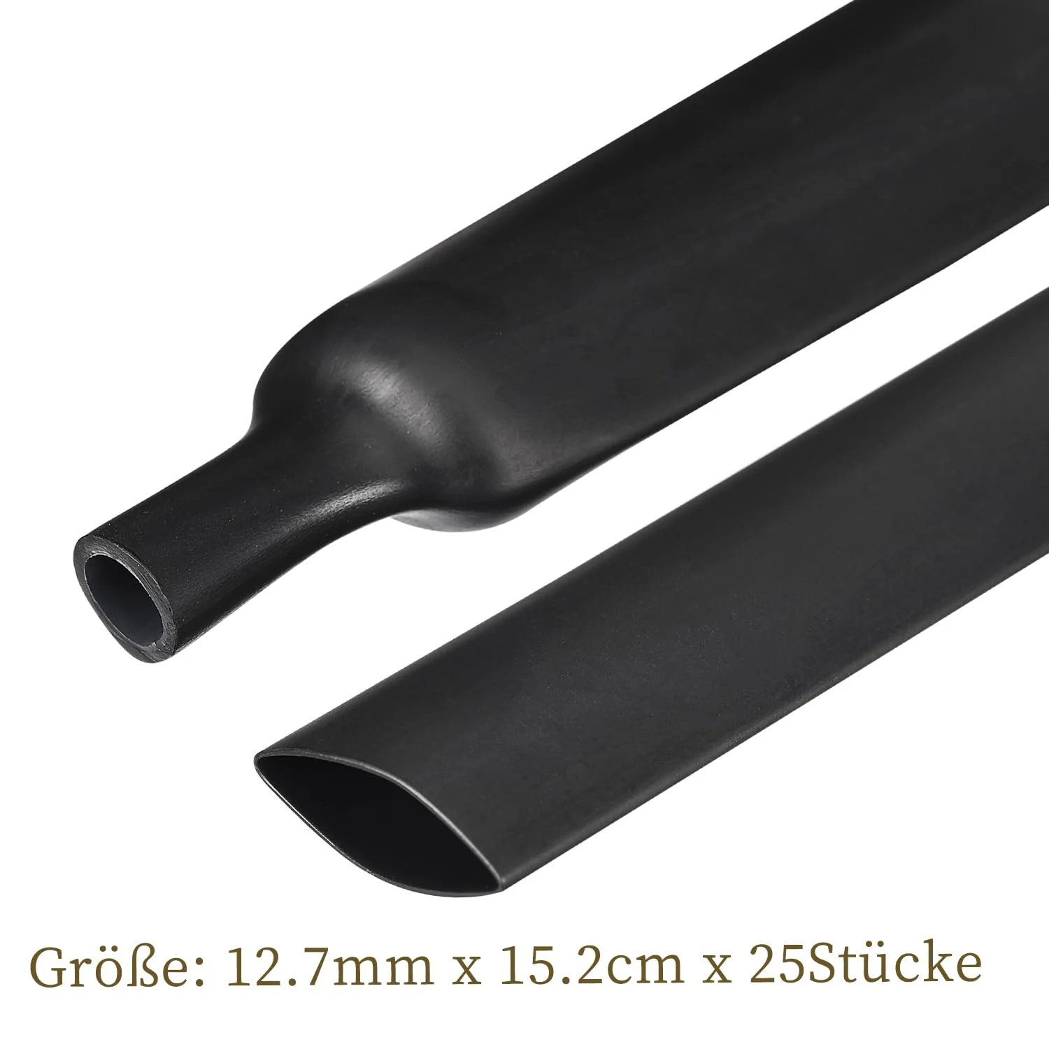 CYIWPH Double Wall Black Heat Shrink Tube 3.8 m 12.7 mm (Diameter) 3:1, Each 15.2 cm Long, 25 Pieces Marine Grade Heat Shrink Tubing with Adhesive Lined, Waterproof, UL Certificate 12.7mm 15.2 cm lengths x 25 pieces - Image 3