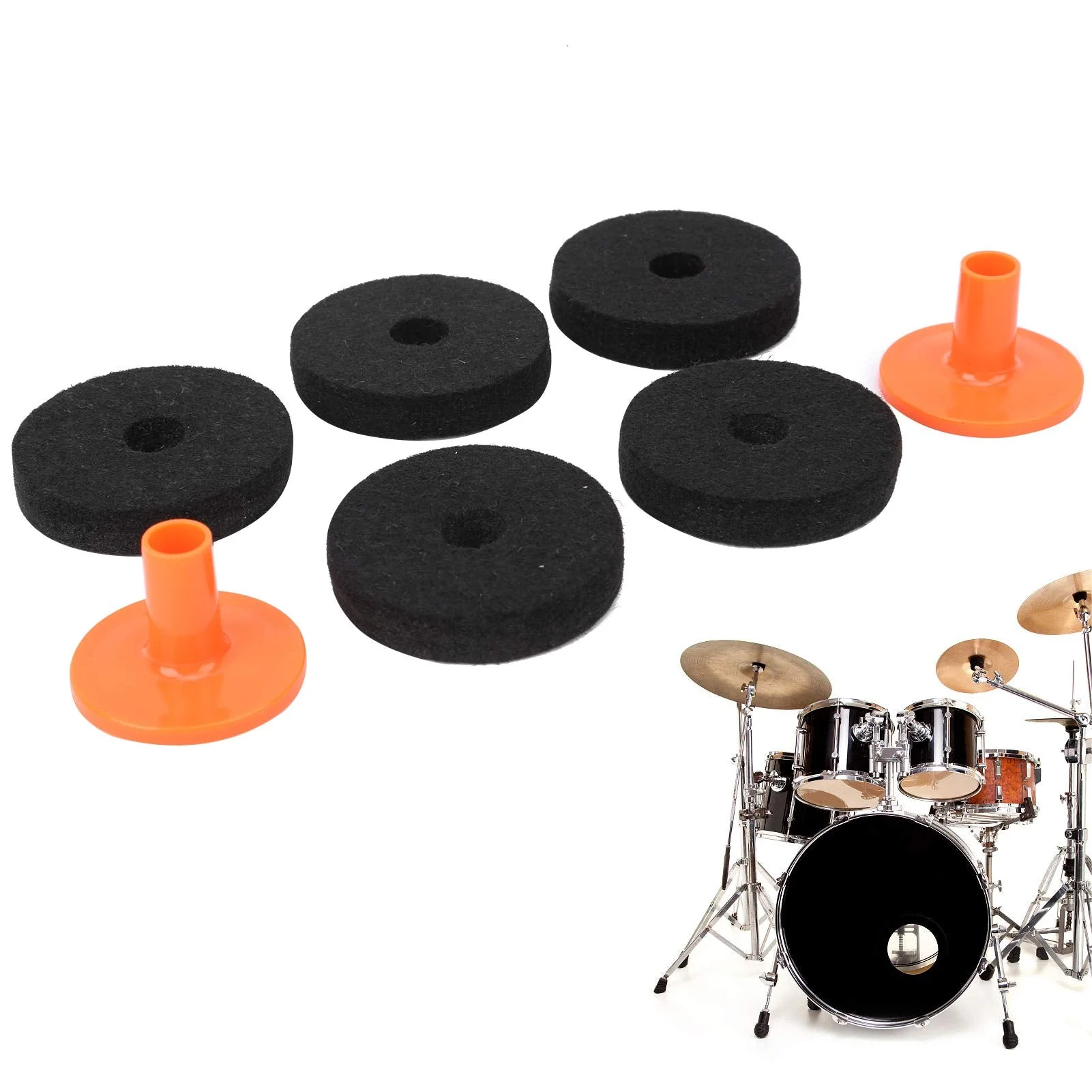 Cymbal Felt Pad, Long Service Life Drum Felt Pad Kit, for Drum Professionals 50mm (WC75) - Image 4