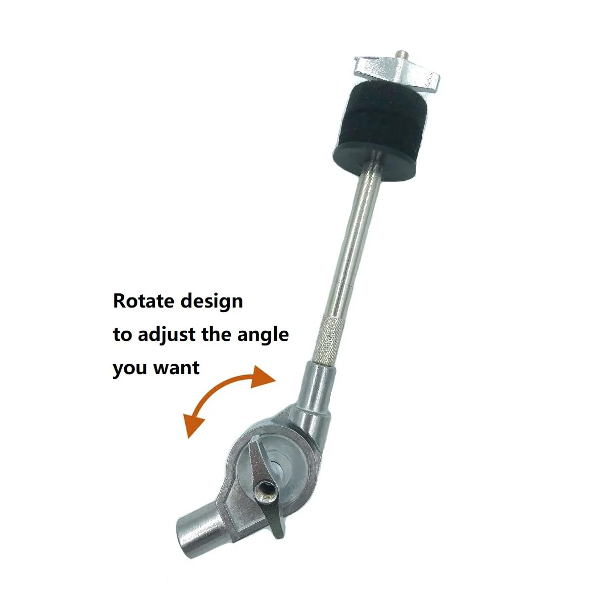 Cymbal Stacker Attachment, Adjustable Cymbal Stacker Mount Cymbal Stacker Arm Cymbal Boom Arm Holder Attachment for Cymbal Stand Drum Kit Accessory - Image 2