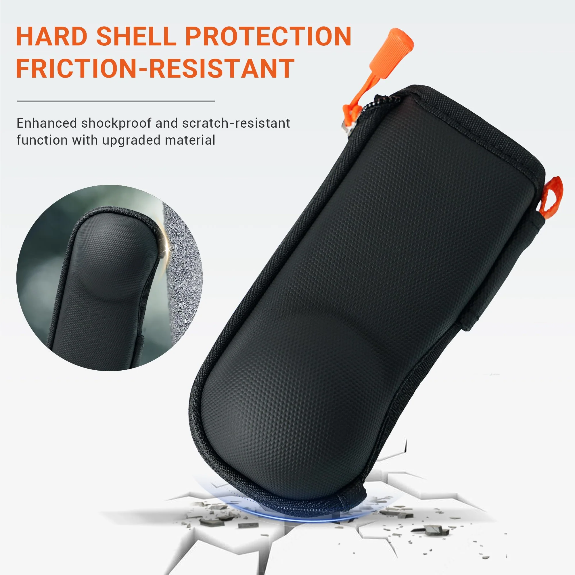CYNOVA Case for Insta360 X4/X5 (for Original Lens Cap), Insta X5 Carrying Case with 2X Glass Screen Protector,Hard Shell Travel Protector Cover Compatible with Insta360 X5 Accessories Black - Image 6