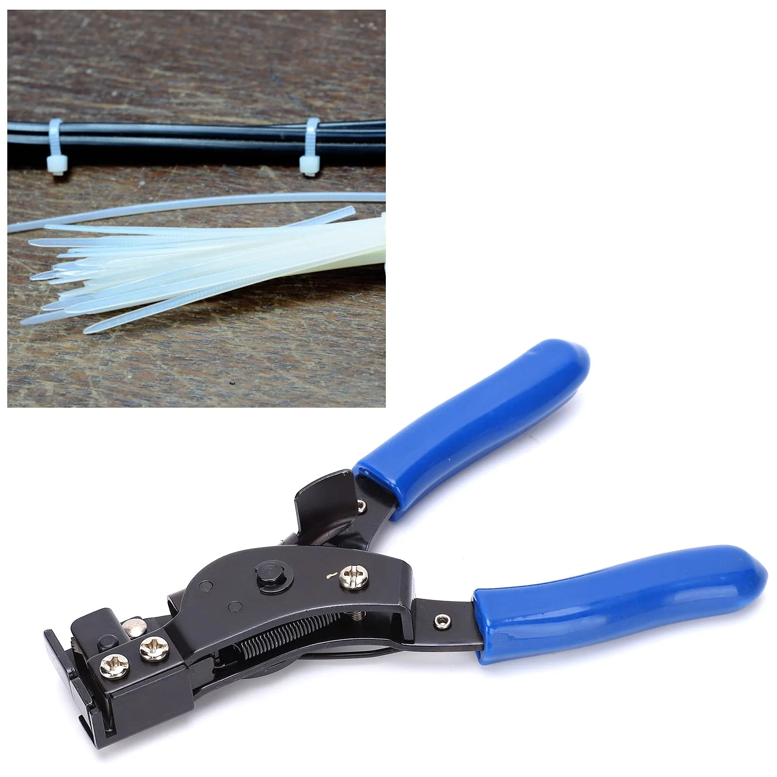 CYSFETENA HT-2081 Carbon Steel Cable Tie Pliers, Stainless Steel Cable Tie Pliers with Ergonomic Handle, 2-in-1 Cable Tie and Cutting Tool for 2.4-9 mm Cable Ties - Image 3