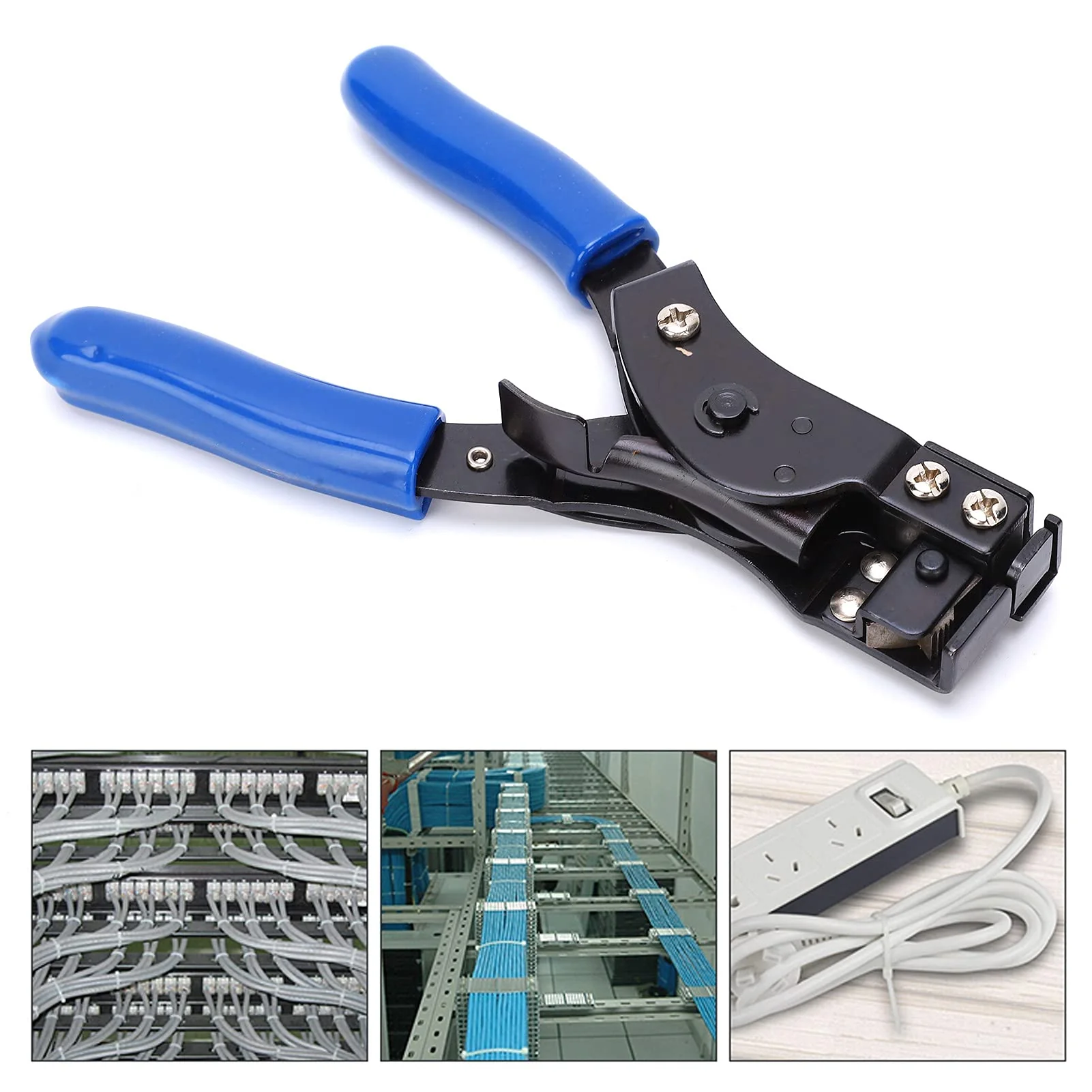 CYSFETENA HT-2081 Carbon Steel Cable Tie Pliers, Stainless Steel Cable Tie Pliers with Ergonomic Handle, 2-in-1 Cable Tie and Cutting Tool for 2.4-9 mm Cable Ties - Image 6