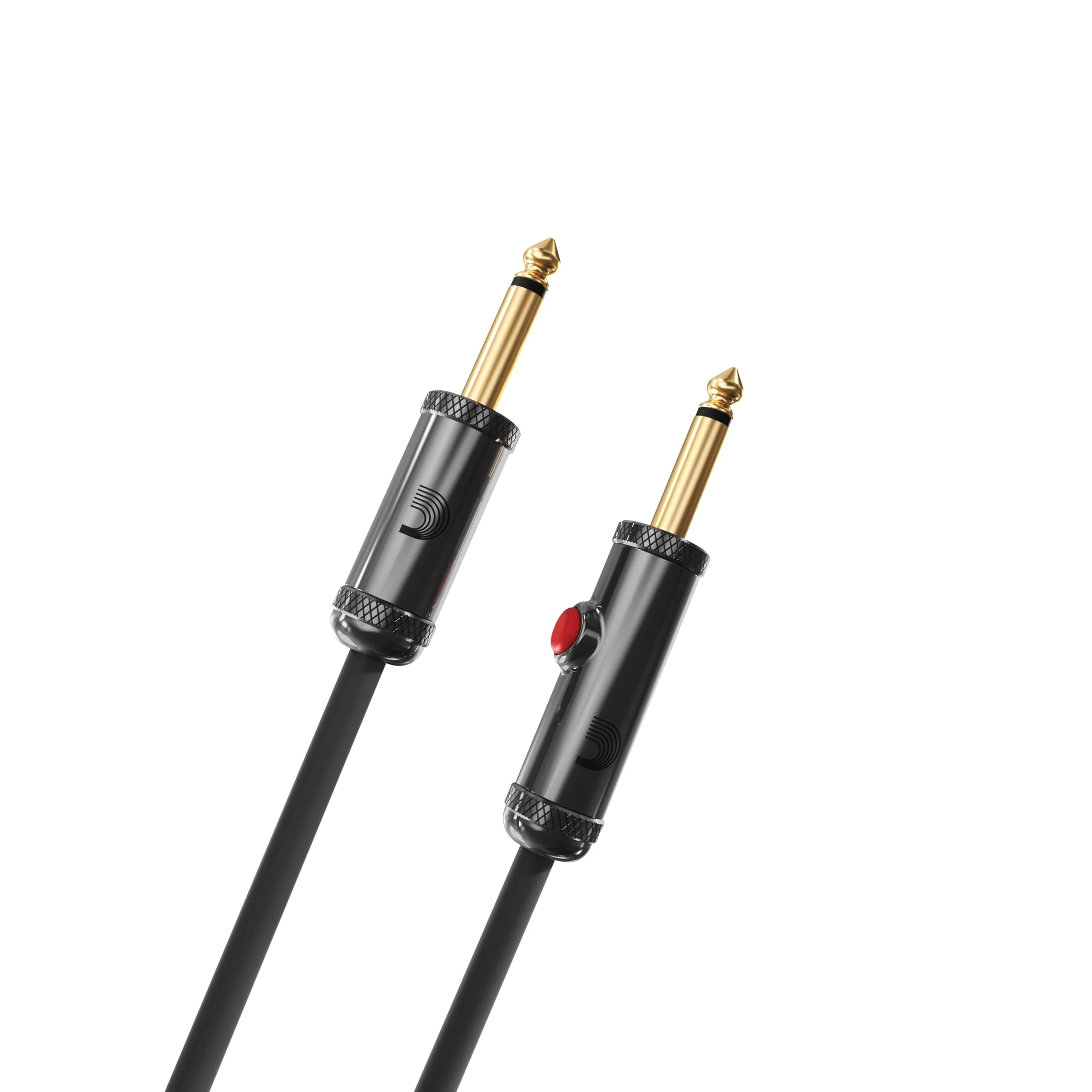 D’Addario 15' Circuit Breaker Instrument Cable with Latching Cut-Off Switch, Straight Plug, by D'Addario, 1/4", (PW-AGL-15) 15 feet - Image 2