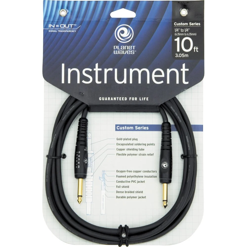 D’Addario Accessories Custom Series Guitar Cables - Instrument Cable with ¼ Inch Ends - High Performance Guitar Cord - For Guitars, Bass, Keyboards - Mono - Straight End, 5 feet - Image 3