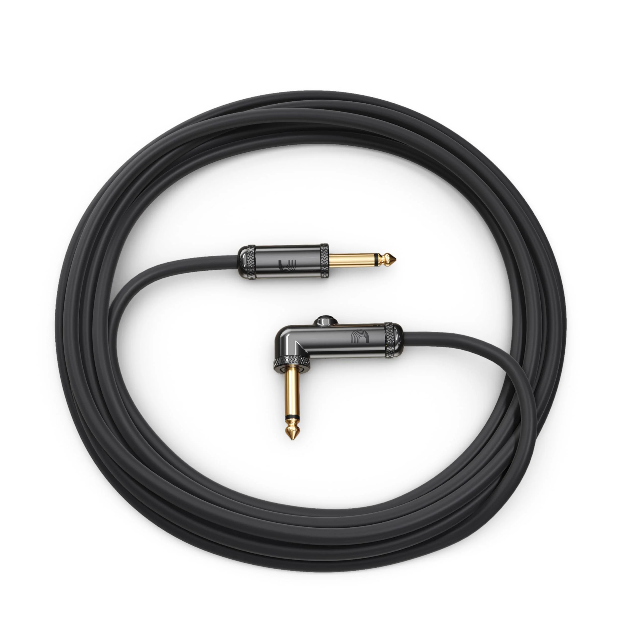 D’Addario Cable, Black, 20 feet (PW-AGRA-20) Right Angle - Image 3