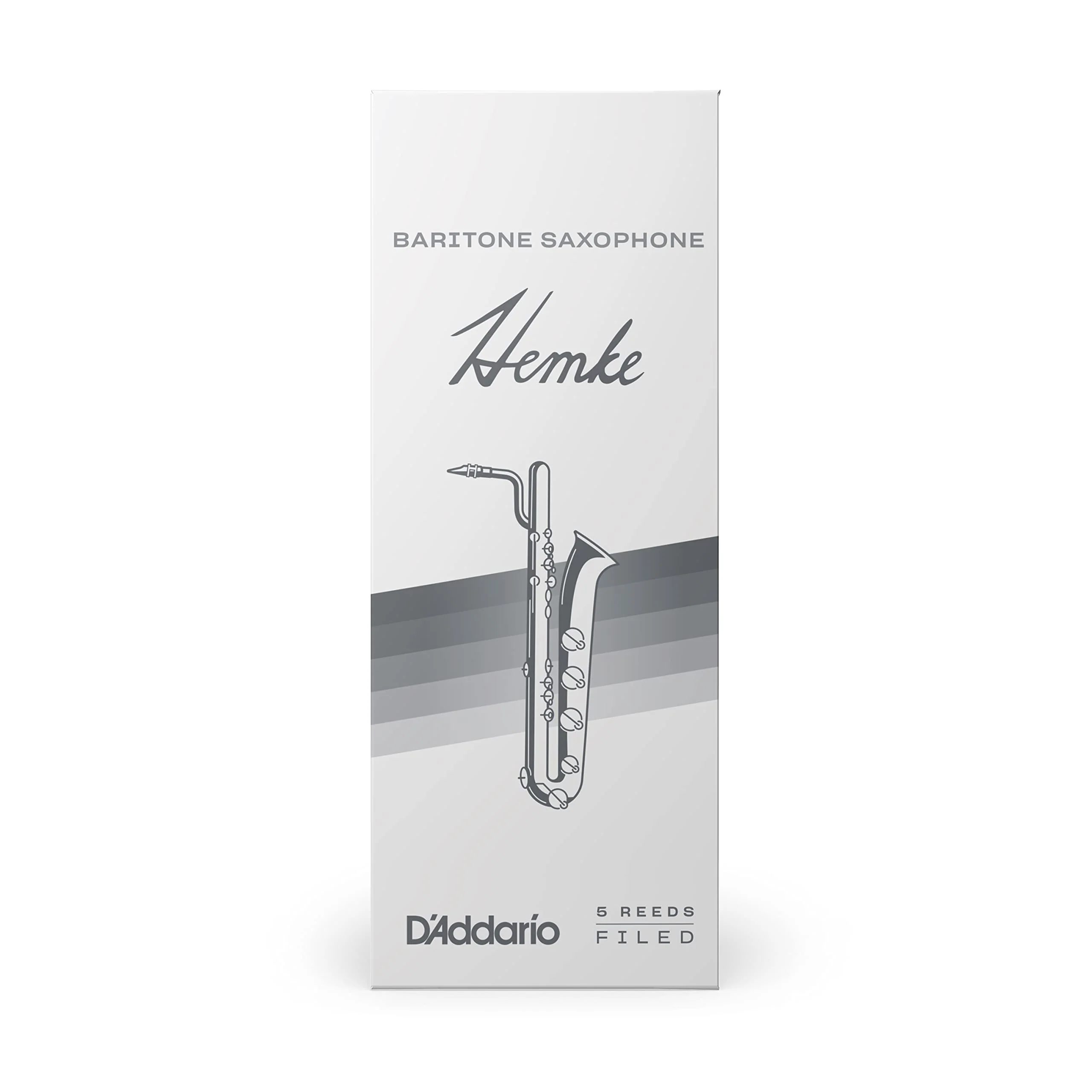 D’Addario Woodwinds Hemke Baritone Sax Reeds, Strength 2.0, 5-pack (RHKP5BSX200) - Image 2
