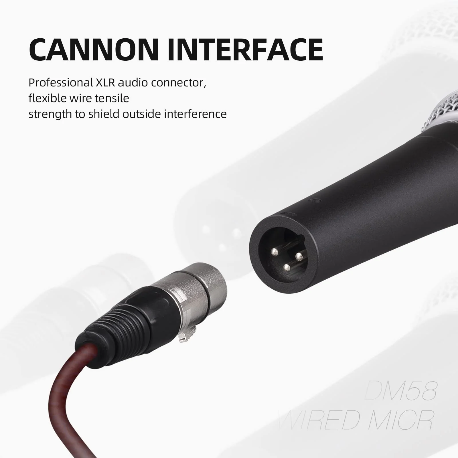 D Debra Wired Dynamic Microphone, Cardioid Dynamic Vocal Handheld Mic with Mic Clips, Suited for Speakers, Karaoke Singing Machine, Amp, Mixer Audio - Image 4