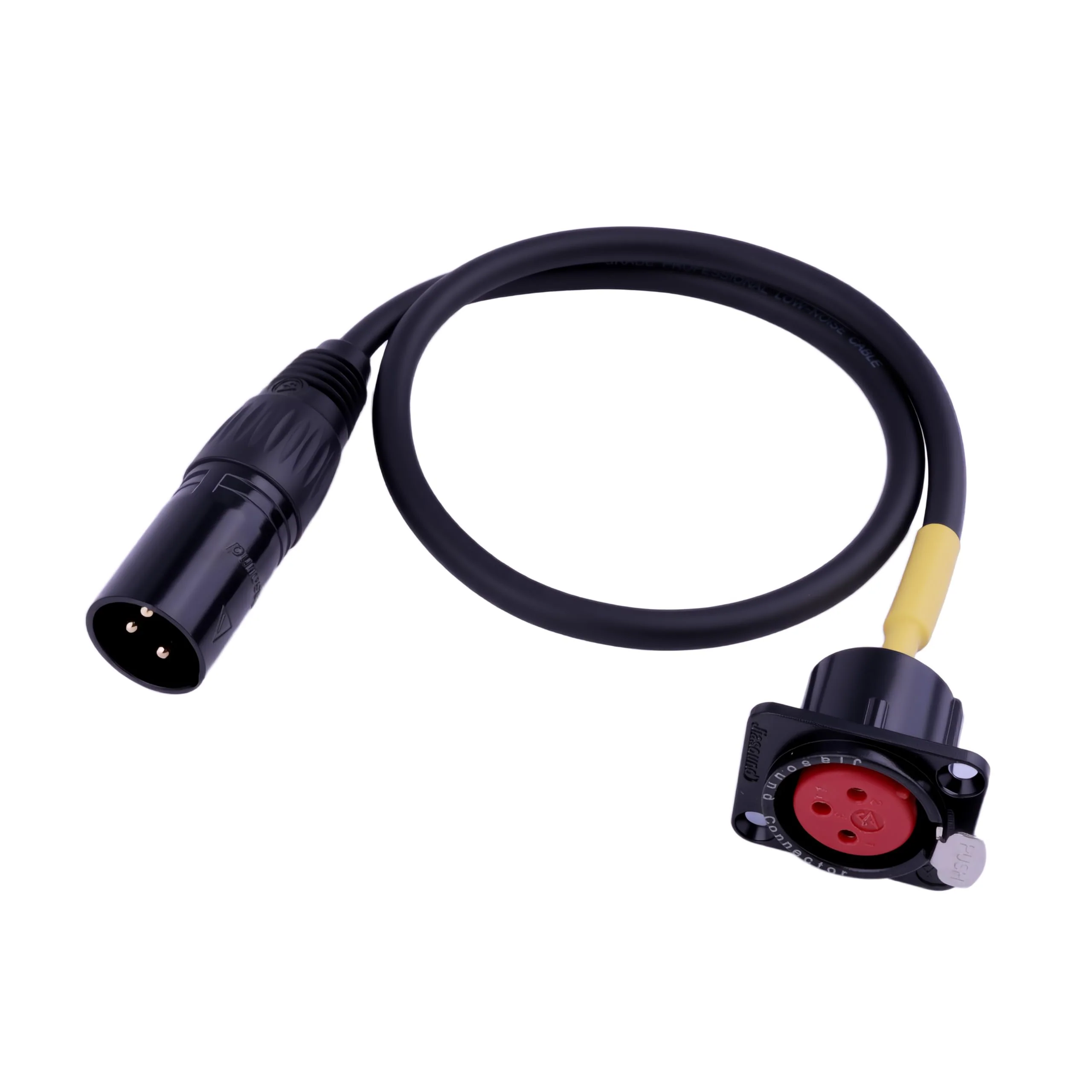 D-Type Panel Mount to Male/Female Connector Cable Ultra Flexible 3pin Microphone Cable Ideal for Audio and Video Equipment |50cm 20inch 2Pcs (D-XLR Female to XLR Male_2Pcs) D-XLR Female to XLR Male_2Pcs - Image 2