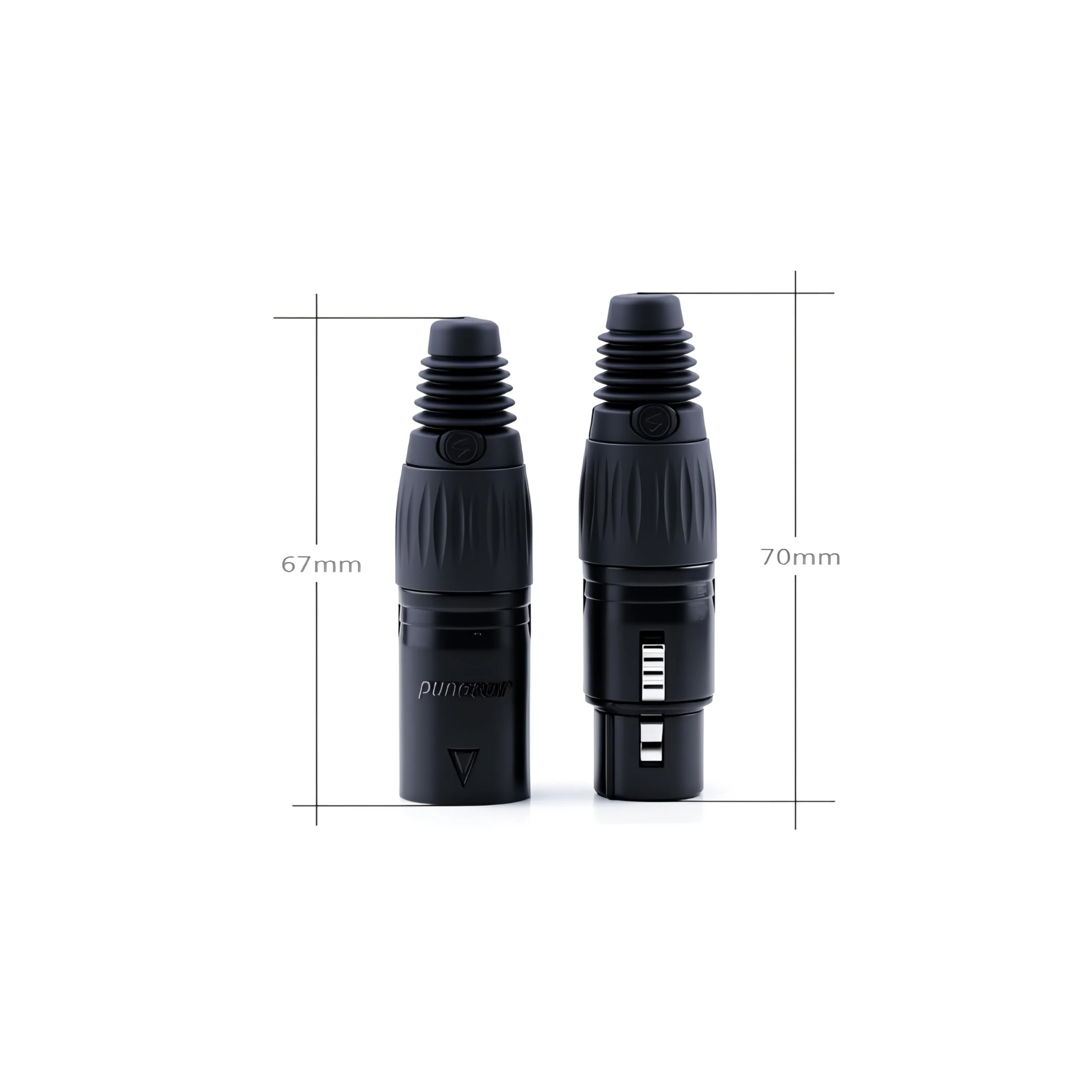 D-Type Panel Mount to Male/Female Connector Cable Ultra Flexible 3pin Microphone Cable Ideal for Audio and Video Equipment |50cm 20inch 2Pcs (D-XLR Female to XLR Male_2Pcs) D-XLR Female to XLR Male_2Pcs - Image 4