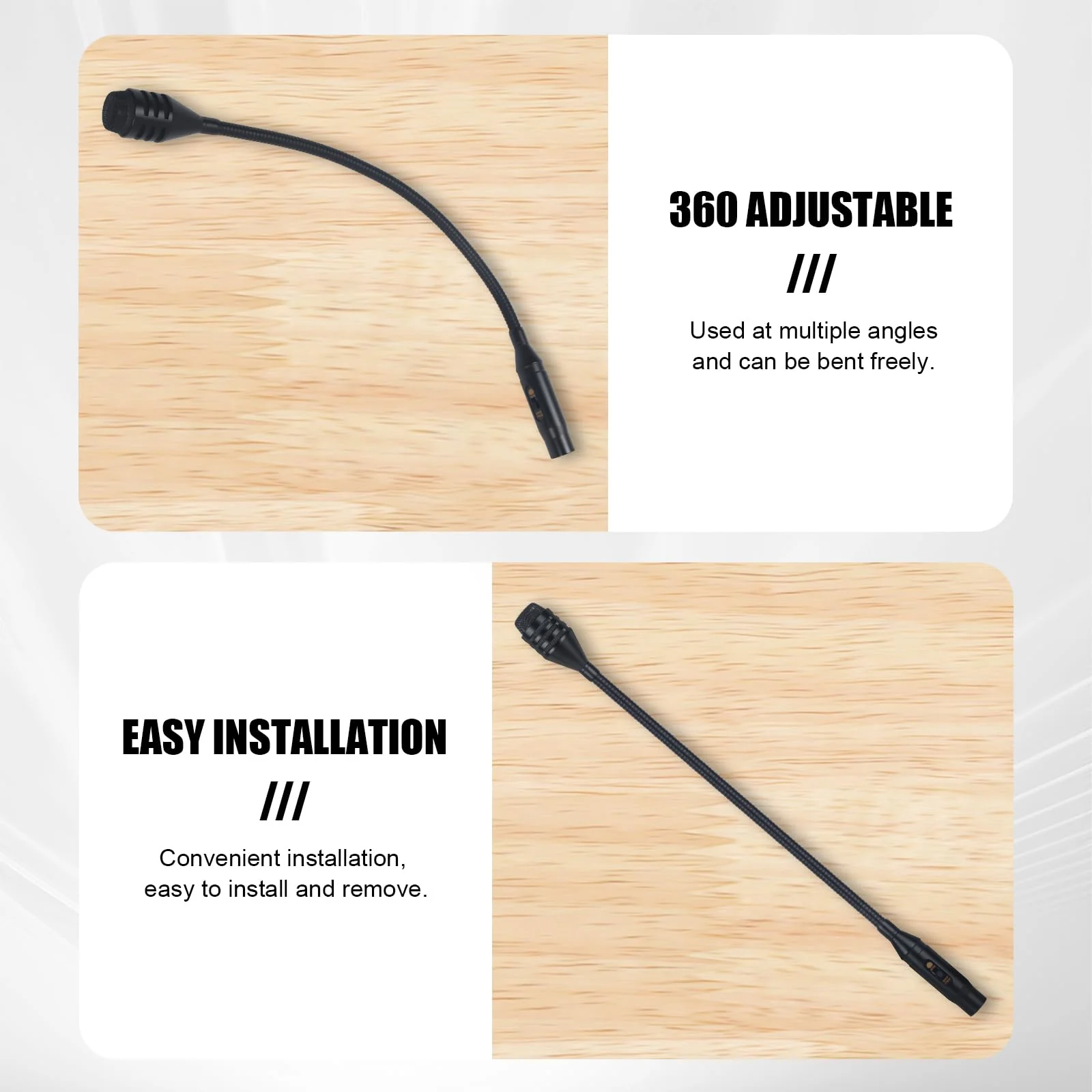 D2 Flexible Professional Dynamic bob Barker Microphone with switchgear for Video Conference, Singing, Karaoke DJ Mixer Dedicated Disc KTV Bar Gooseneck DJ Mic,3-pin XLR - Image 2