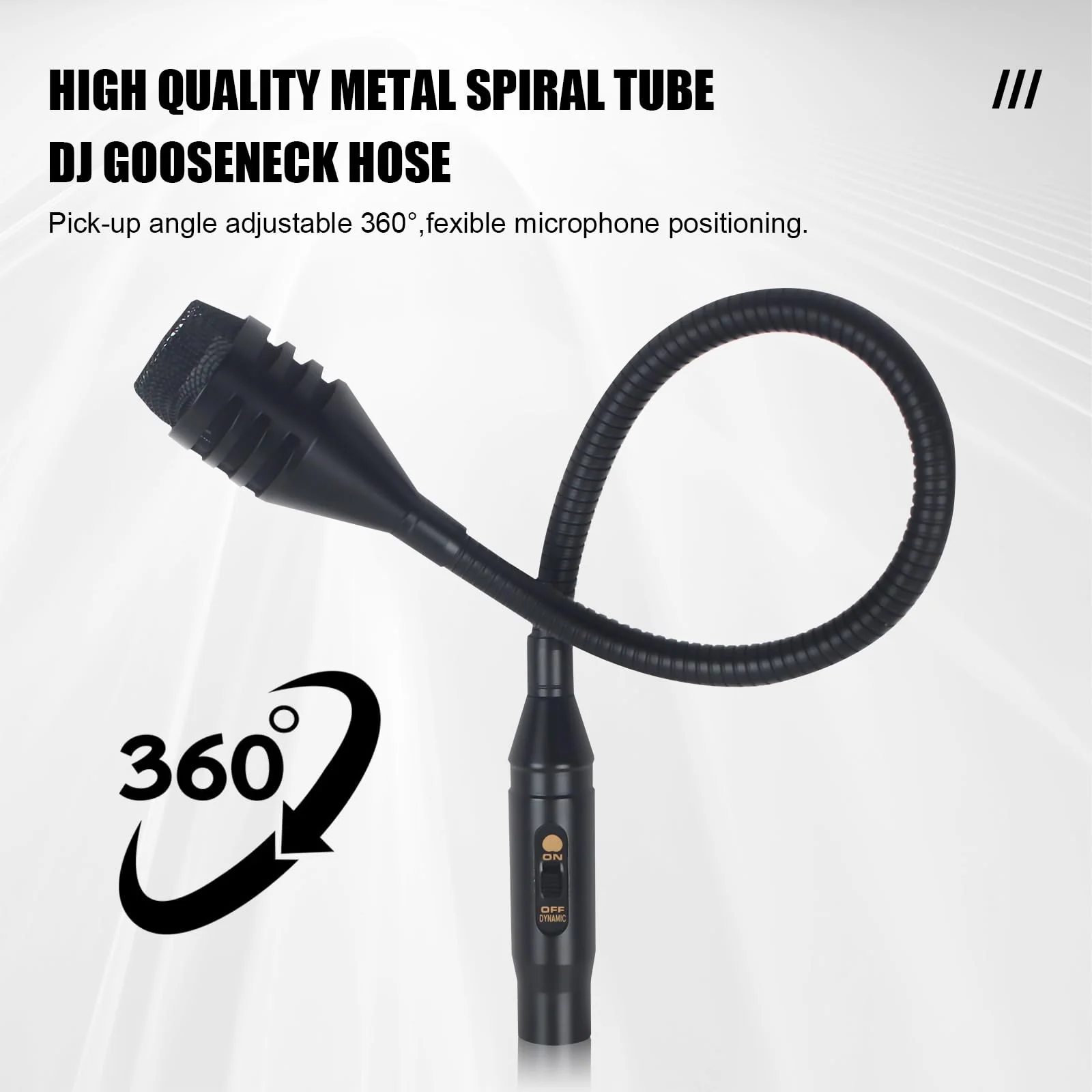 D2 Flexible Professional Dynamic bob Barker Microphone with switchgear for Video Conference, Singing, Karaoke DJ Mixer Dedicated Disc KTV Bar Gooseneck DJ Mic,3-pin XLR - Image 4