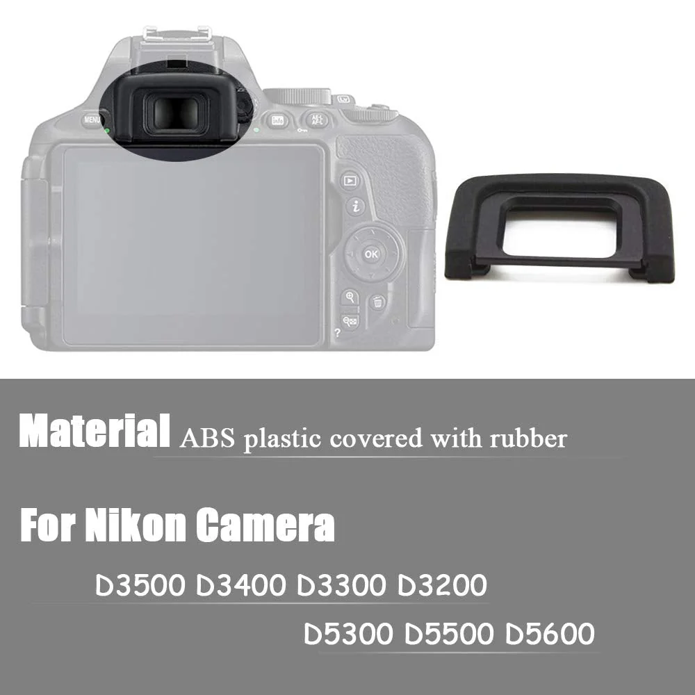 D5600 Viewfinder Eyepiece Eyecup Eye Cup for Nikon D5600 D5500 D5300 D3500 D3400 D3300 Digital Camera [2Packs], Replace eyepiece DK-25, Fire Rock Camera Eyecup Accessories DK25 - Image 3