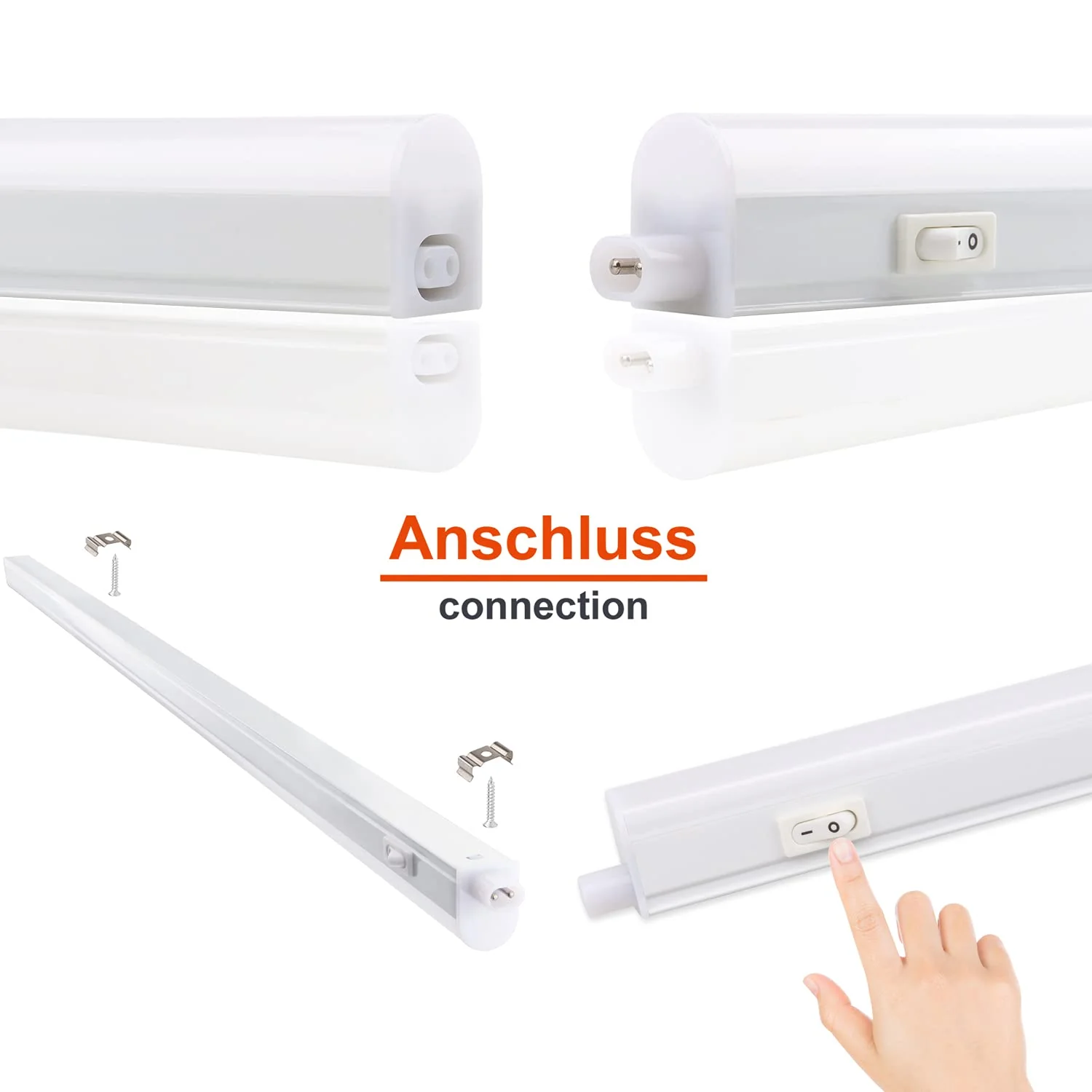 da LIGHT LED Under-Unit Light Kitchen 14 W 87.5 cm 1250 lm 4000 K Neutral White Under-Unit Light Strip Kitchen Lamp Cabinet Lighting Super Bright White for Kitchen Cabinet Expandable with Plug-In 4000 K, Set of 1 87.5cm - Image 2