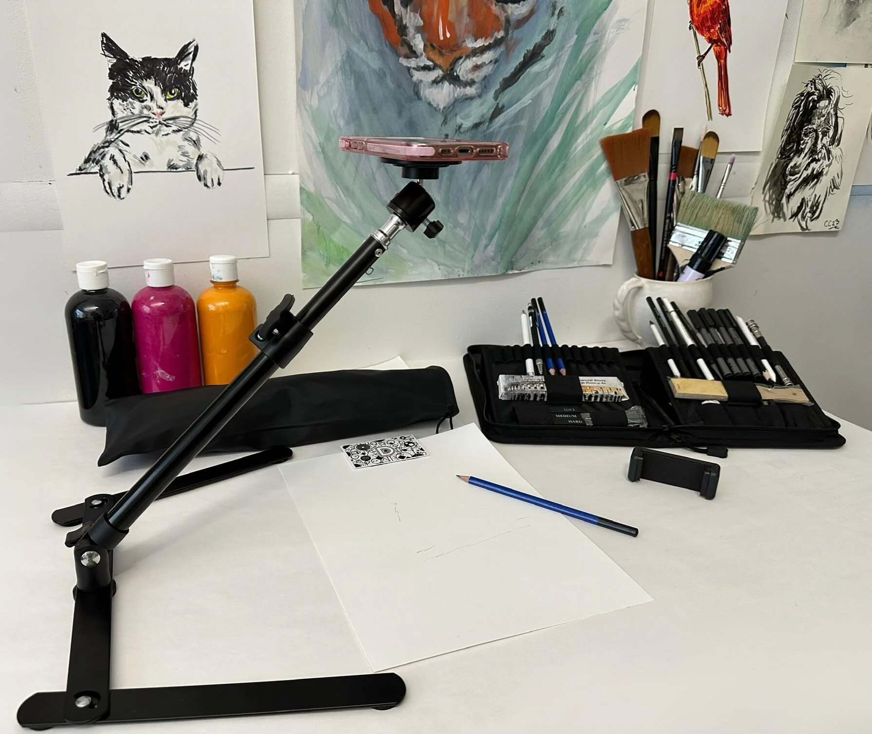 Da Vinci Eye Phone Stand for Overhead Recording of Drawing, Cooking, Crafts, AR Art Projector (MagSafe Compatible) - Image 7