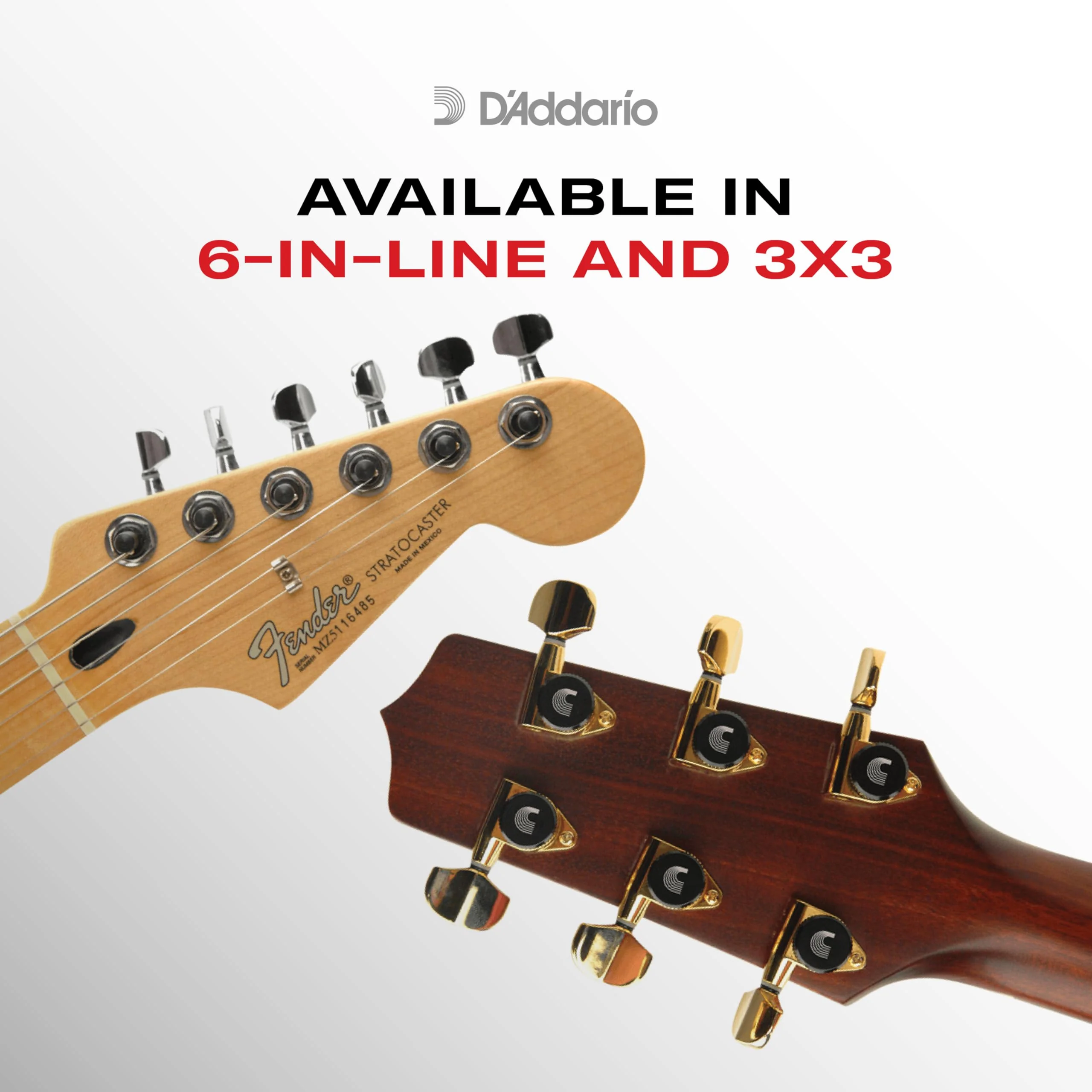D'Addario Accessories Auto-Trim Tuning Machines - Locking Tuners for Guitars - 6 In Line Setup, Black - Image 5