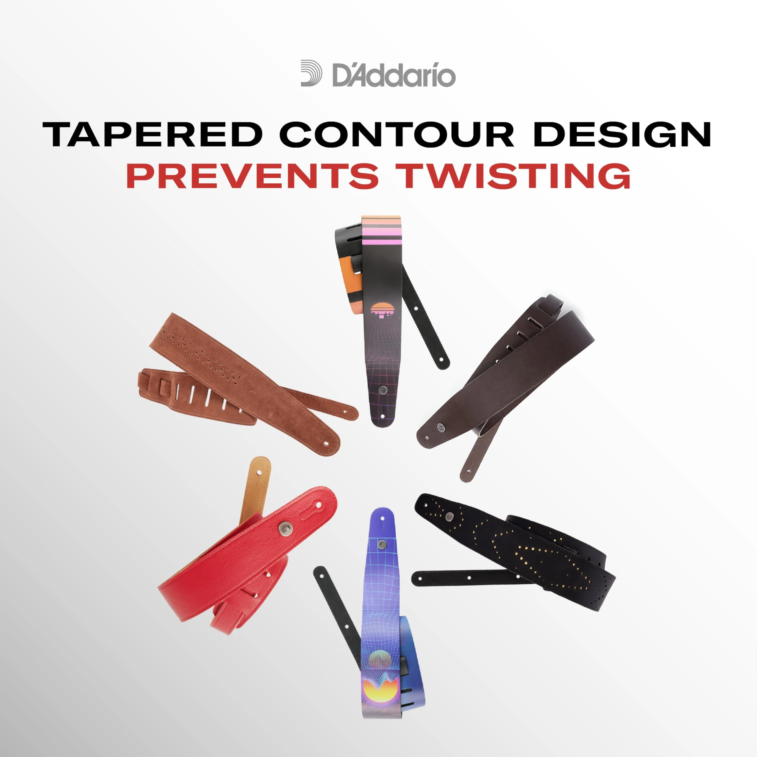 D'Addario Accessories Braided Leather Guitar Strap - Guitar Accessories - Electric Guitar Strap, Acoustic Guitar Strap, Acoustic Electric Guitar Strap & Bass Guitar Strap - Brown - Image 6
