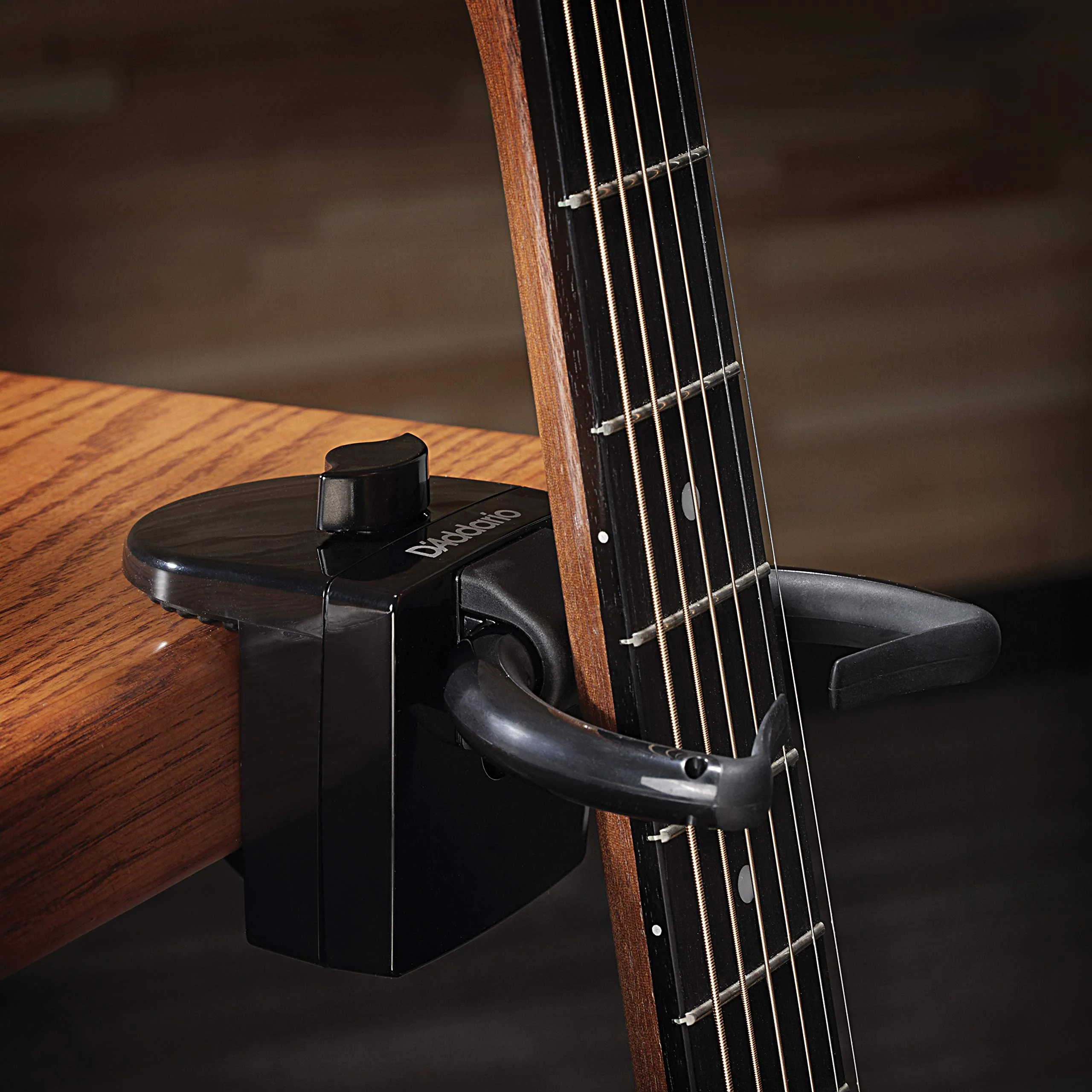 D'Addario Accessories Guitar Dock - Adjustable Clamp Guitar Neck Rest - Fits to Any Flat Surface with Edge - Rotates for Multiple Angles - Image 3