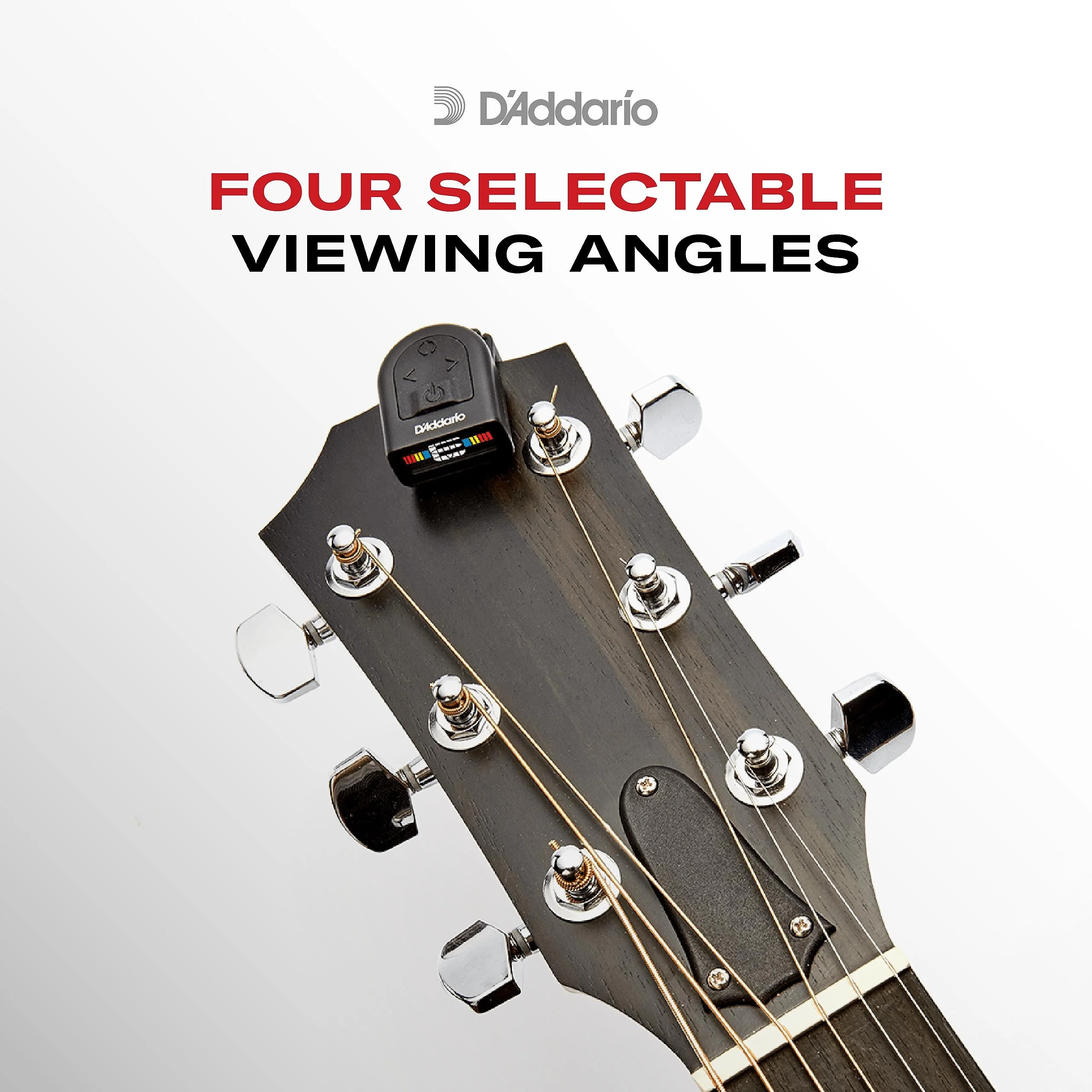 D'Addario Accessories Guitar Tuner - Micro Headstock Tuner - Tuner for Acoustic Guitar, Electric Guitar, Bass Guitar, Mandolin, Banjo, Ukelele - Compact & Discrete - Clip On - 1 Pack Single Pack Clip-On - Image 6