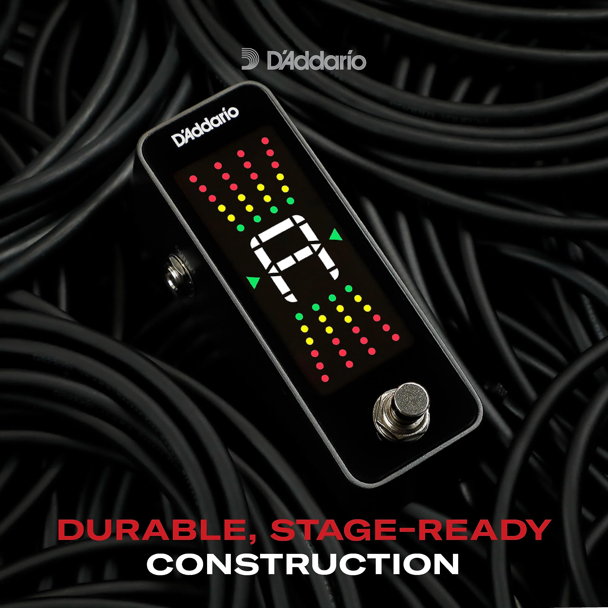 D'Addario Accessories Guitar Tuner Pedal - Chromatic Tuner for Electric Guitars, Bass Guitars and More - Rugged Aluminum Enclosure - Fast and Accurate - True Bypass with Full Color Display Pedal Tuner - Image 5