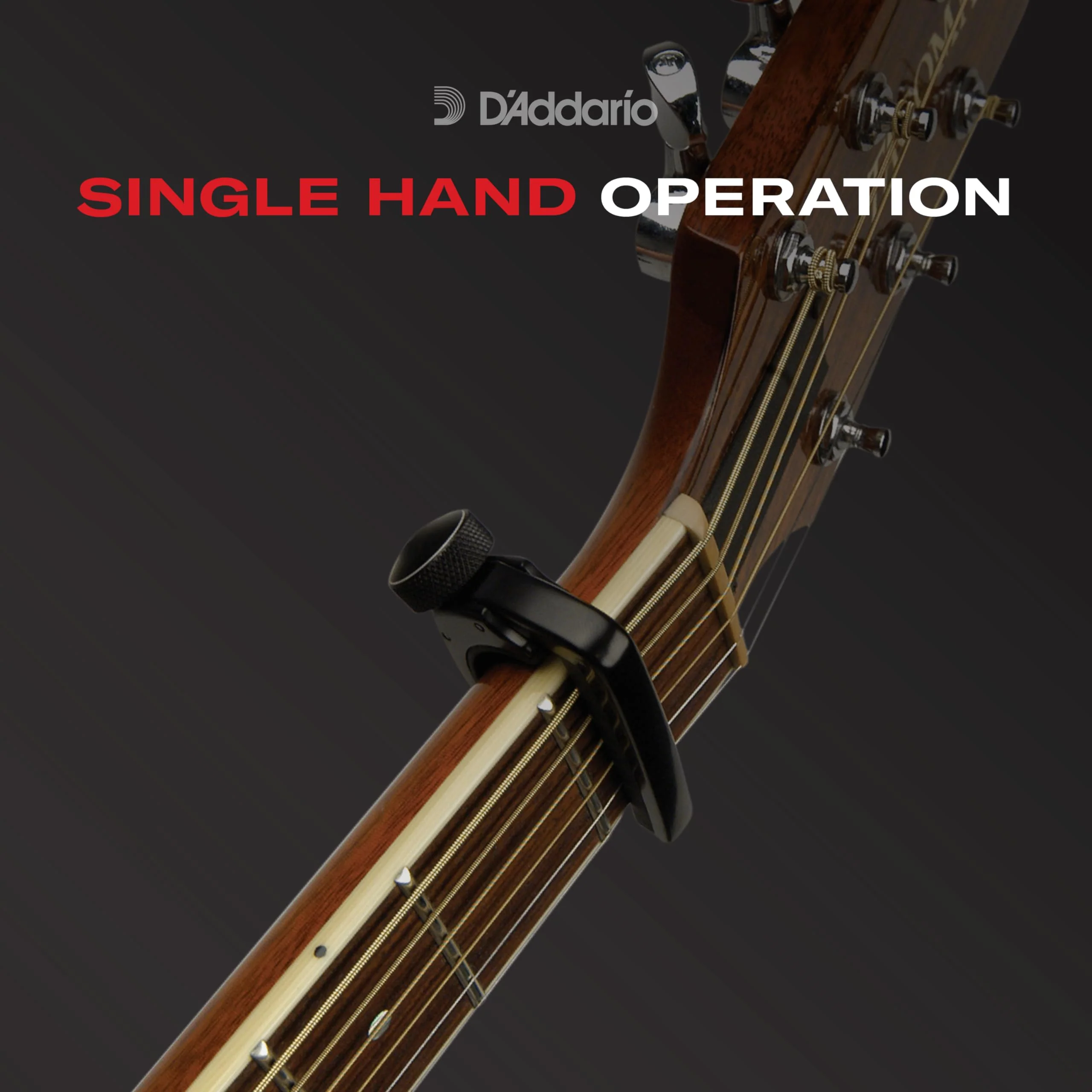 D'Addario Accessories NS Banjo Capo, Mandolin Capo - For 4 or 5 String Banjos and Mandolins - Micrometer Tension Adjustment for Buzz-Free, In-Tune Performance - Black - Image 3
