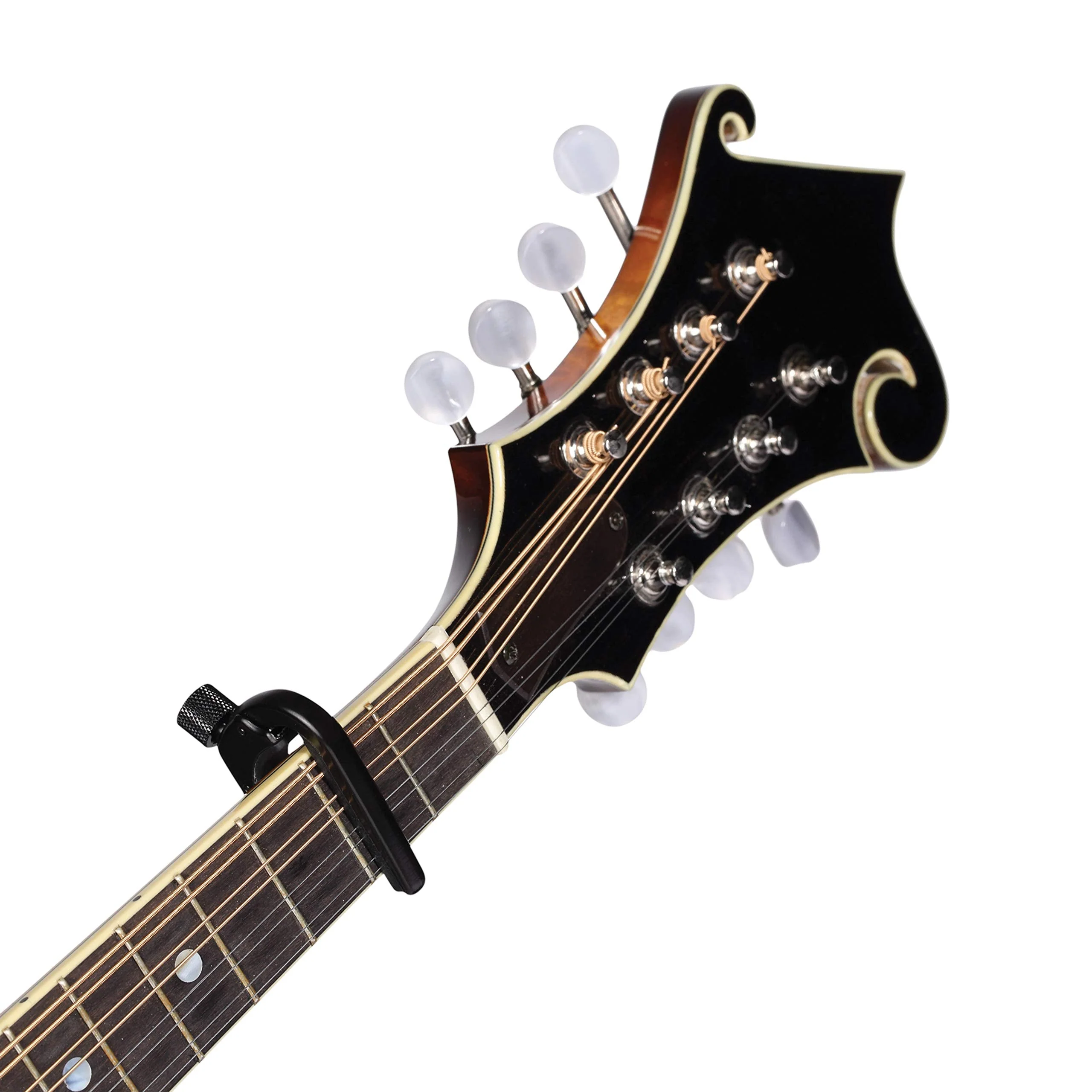 D'Addario Accessories NS Banjo Capo, Mandolin Capo - For 4 or 5 String Banjos and Mandolins - Micrometer Tension Adjustment for Buzz-Free, In-Tune Performance - Black - Image 6