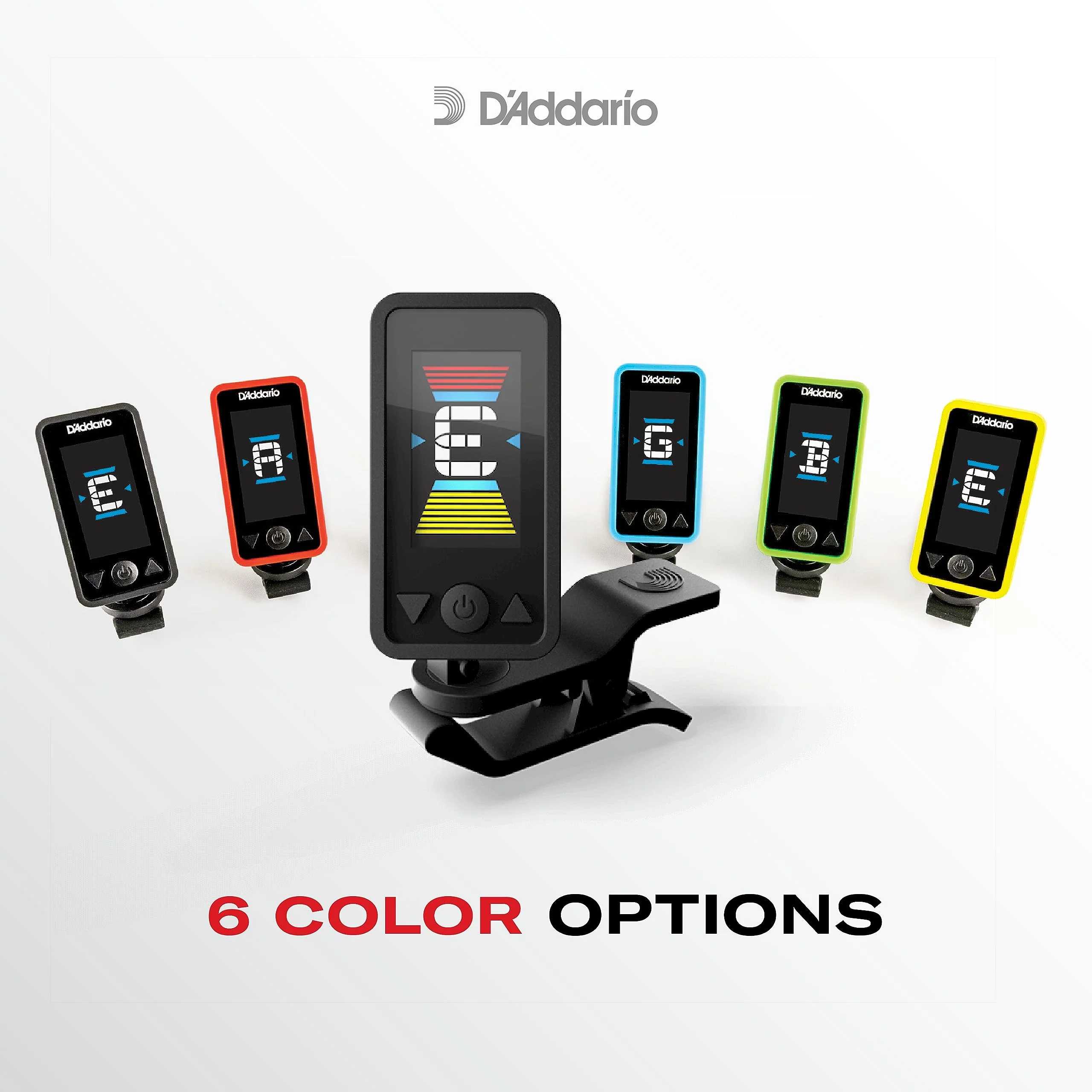 D'Addario Accessories Rechargeble Guitar Tuner - Eclipse Headstock Tuner - Clip On Tuner for Guitar - Great for Acoustic Guitars & Electric Guitars - Quick & Accurate Tuning Black Rechargeable - Image 3