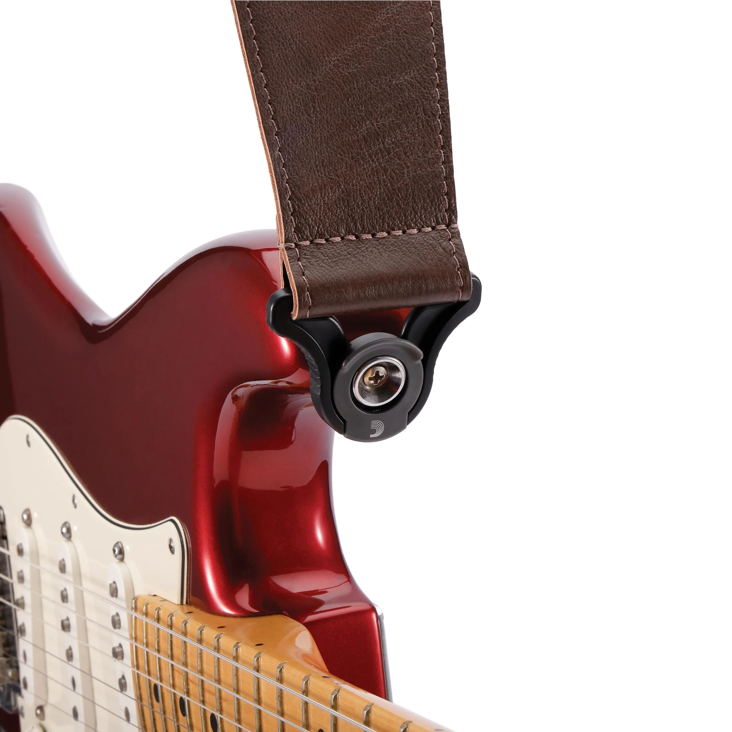 D'Addario Auto Lock Guitar Strap - Acoustic & Electric Accessories Brown 3" Width - Image 4