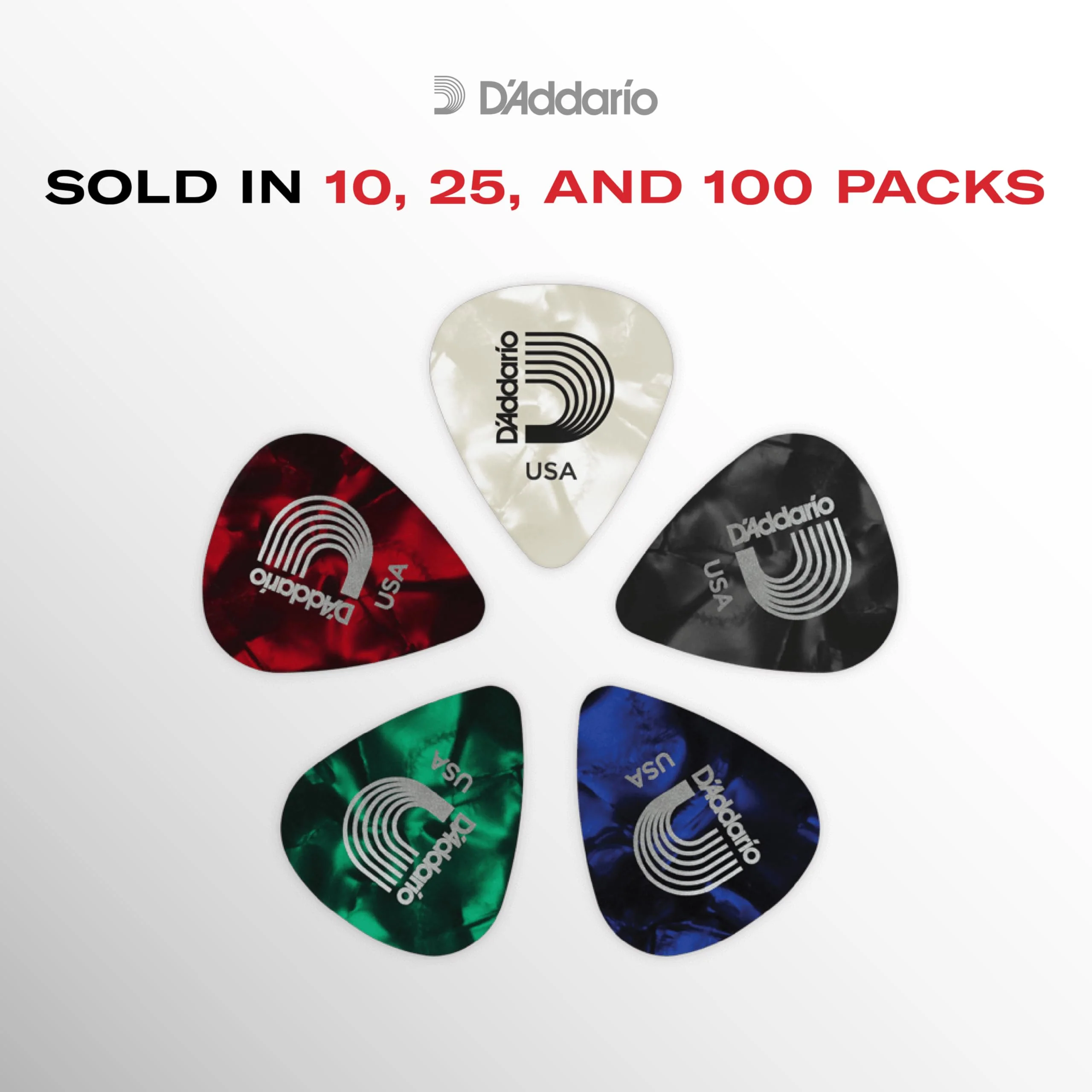 D'Addario Checkerboard Celluloid Guitar Picks, Heavy, 100 Pack 100-pack 1mm-Heavy - Image 5