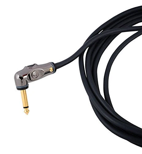 D'Addario Guitar Cable - Guitar Lead - Gold Plated - 1/4 Inch Male to 1/4 Inch Male - Circuit Breaker Cable - 10 Feet/3.05 Meters - Straight End/Right Angle - 1 Pack Right Angle - Image 4
