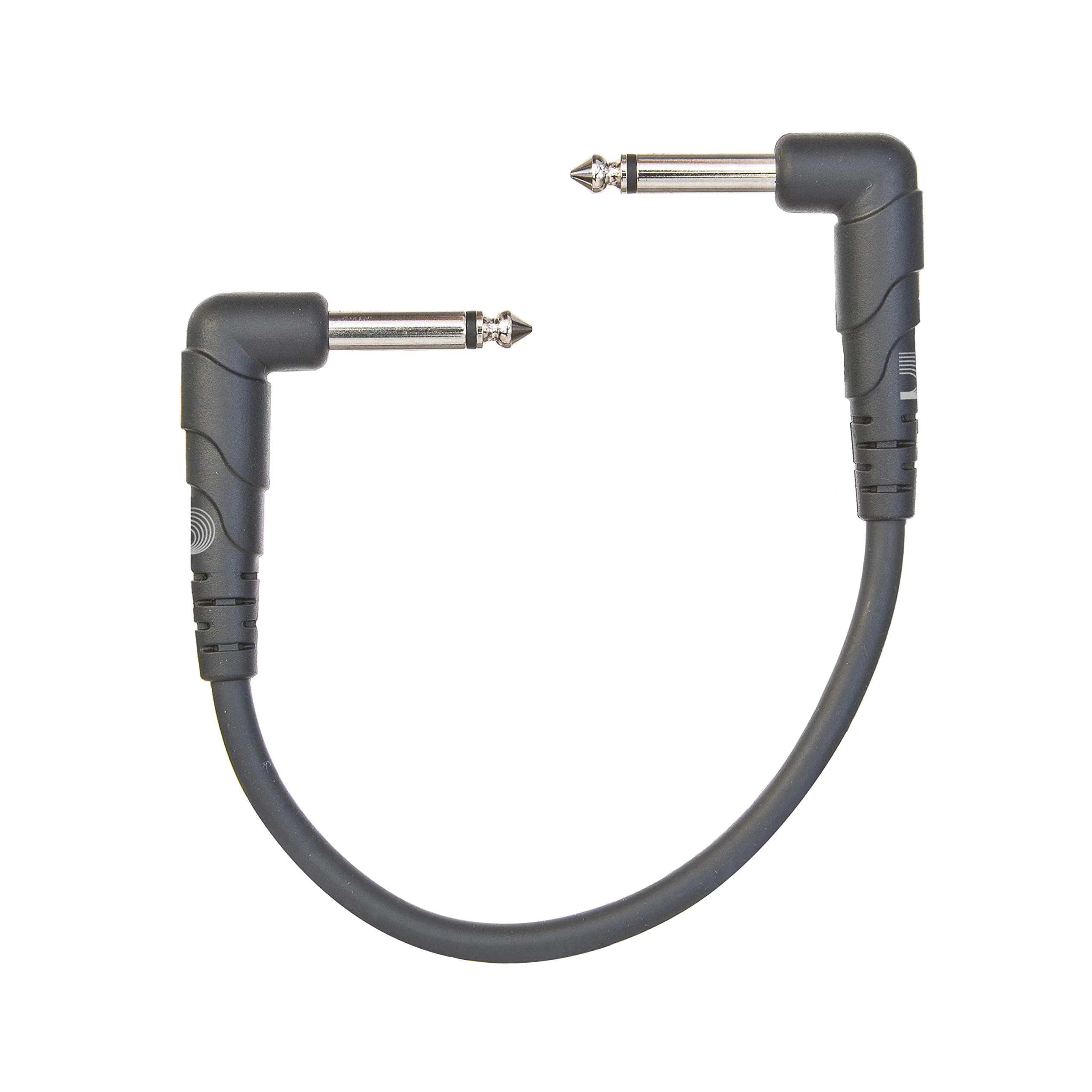 D'Addario Guitar Cable - Guitar Patch Cable - Instrument Cable - Guitar Accessories - Classic Series Cable - 0.5 Foot/152.4 MM - Right Angle - Dark Grey - 3 Pack 6 in 3-Pack Round - Right Angle - Image 2