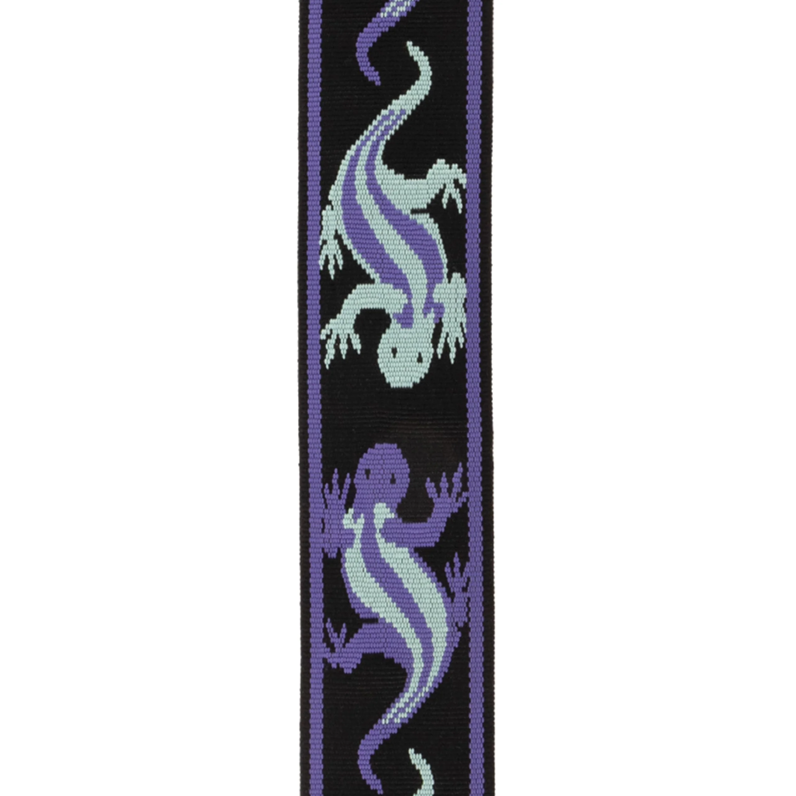 D'Addario Guitar Strap - Acoustic & Electric Guitar Accessories - Eco Leather Ends - Vintage Lizard, Green & Blue - Image 2