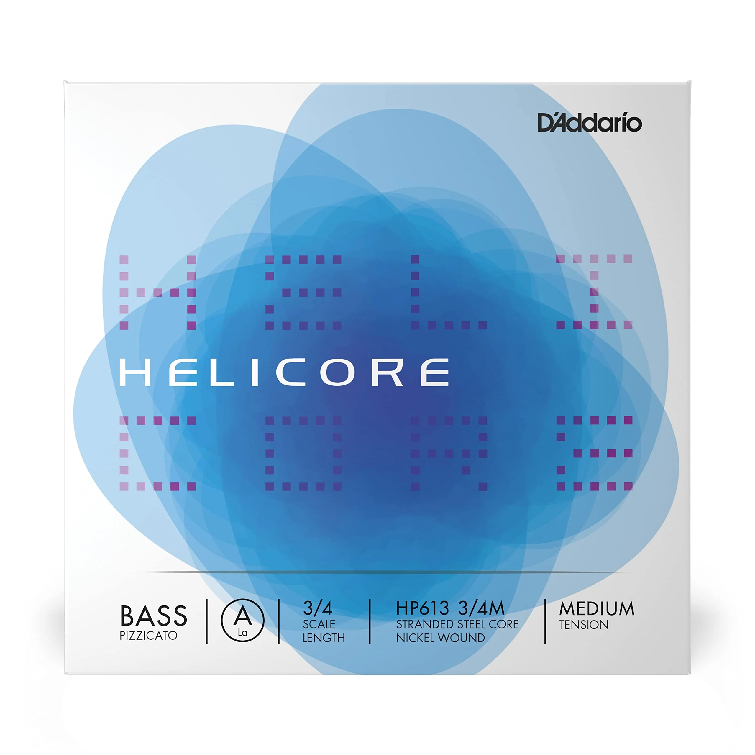 D'Addario Helicore Pizzicato Bass Single A String, 3/4 Scale, Medium Tension