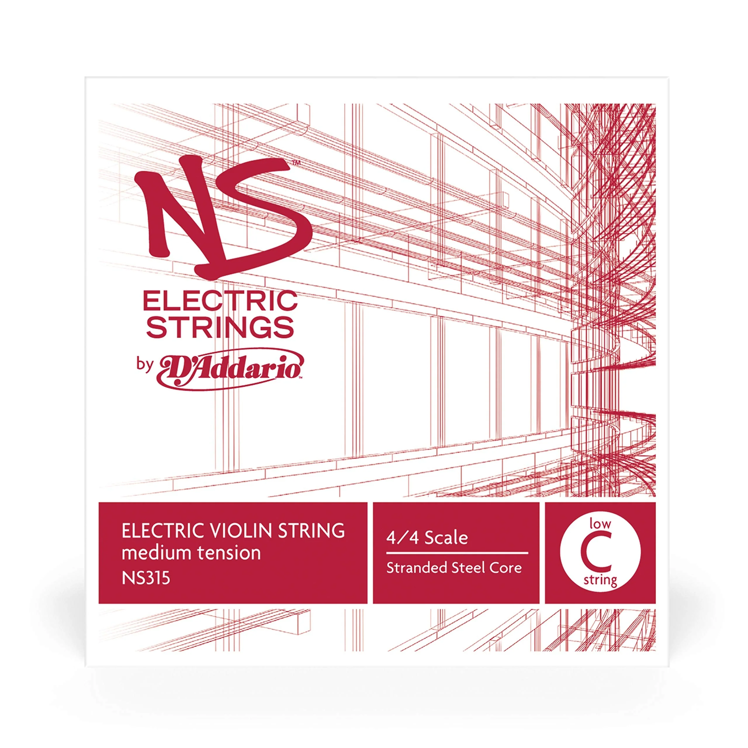 D'Addario NS Electric Violin Single Low C String, 4/4 Scale, Medium Tension - Image 2