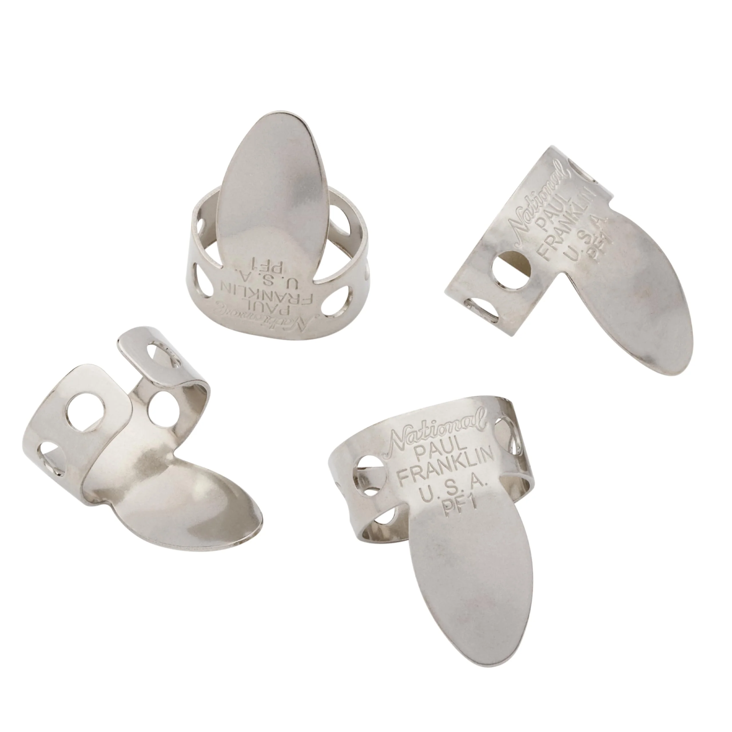 D'Addario Paul Franklin National Nickel Finger Picks - 4-pack - Image 2