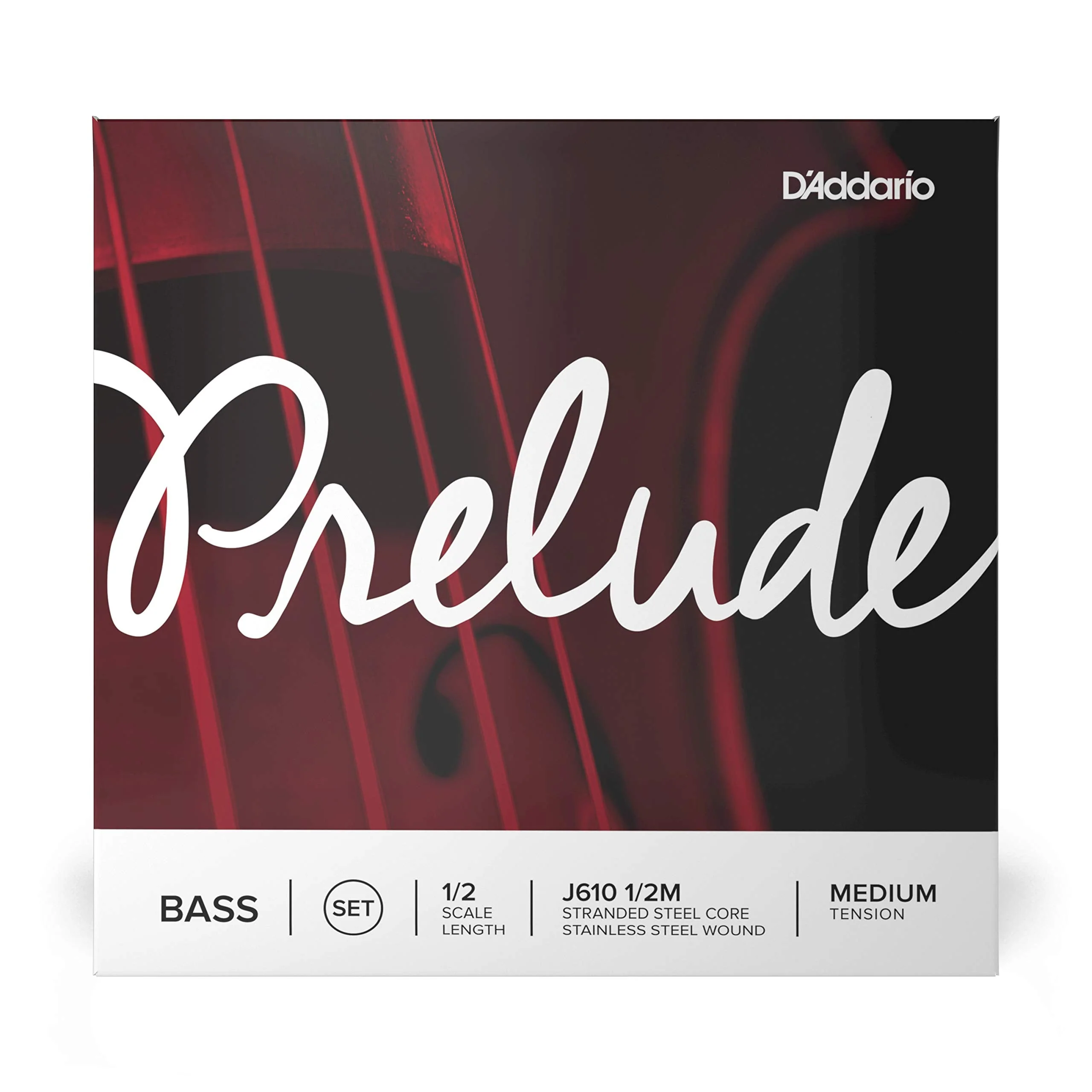 D'Addario Prelude Bass String Set, 1/2 Scale, Medium Tension Full Set - Image 2