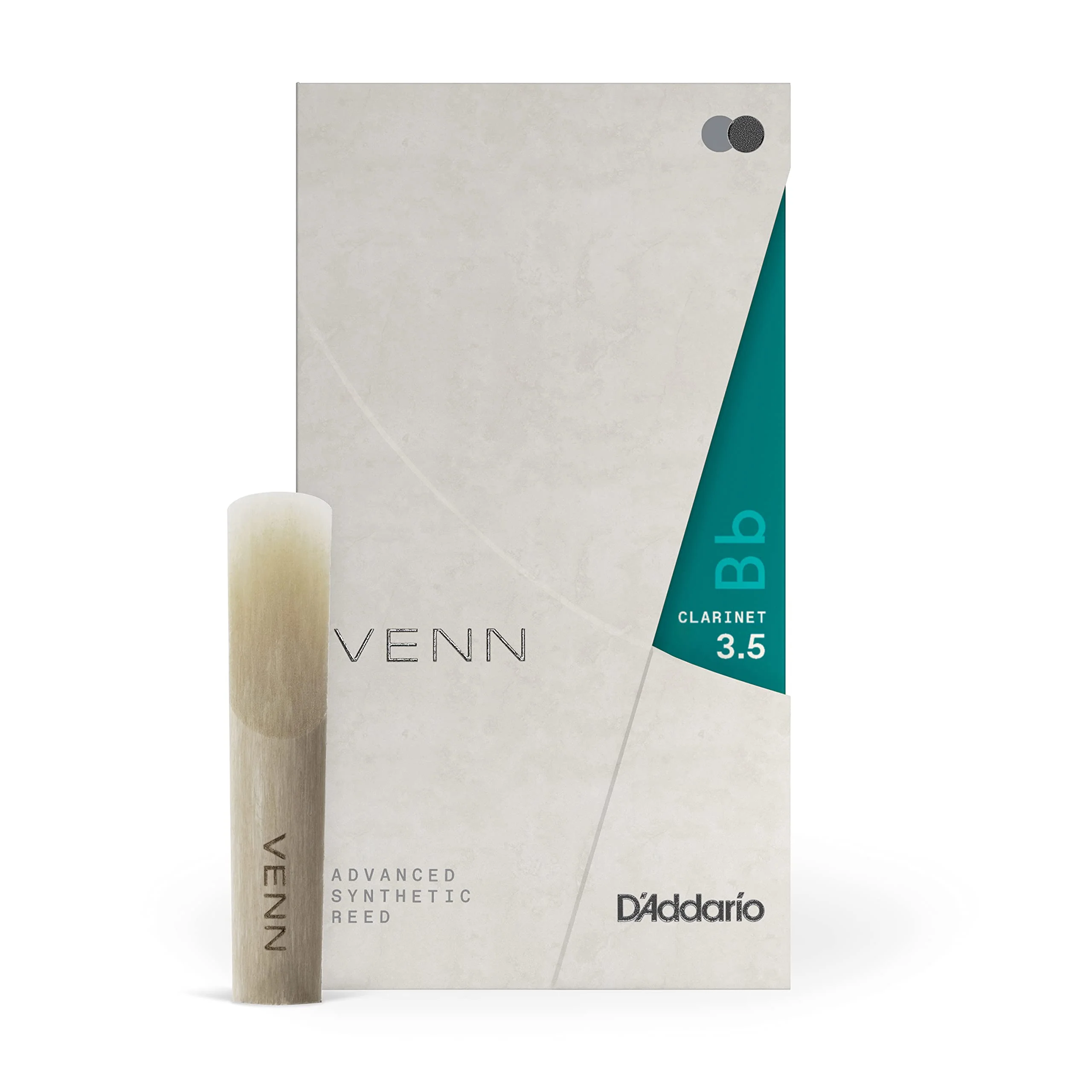 D'Addario VENN G2 Synthetic Clarinet Reeds - Bb Clarinet Reed with Advanced Synthetic Reed Construction of Polymer Fibers, Resin, Natural Cane - Strength 3.5 - Image 2