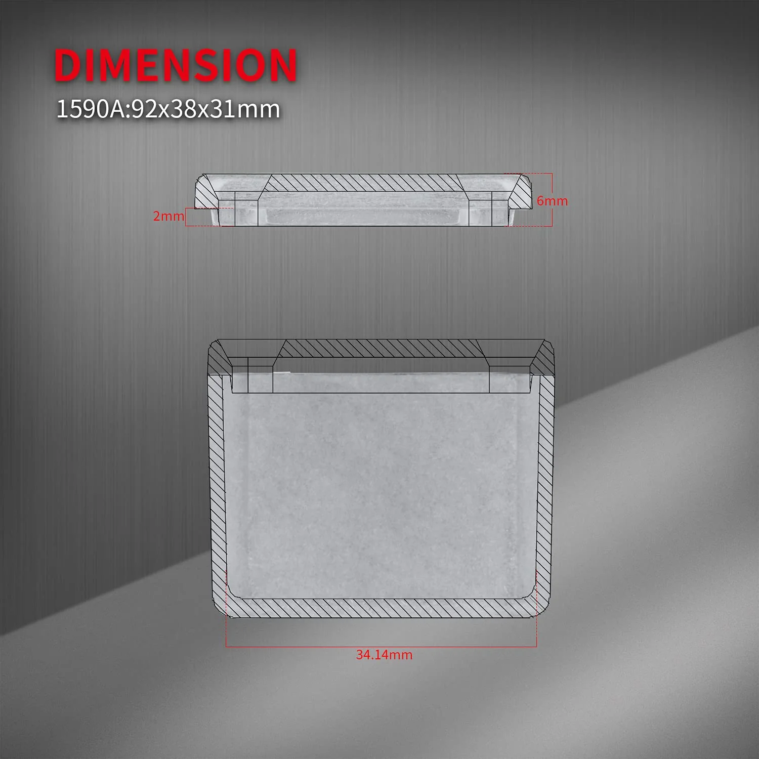 DaierTek 3pcs 1590A Metal Guitar Pedal Enclosure 92x38x31mm Diecast Aluminum Stomp Box Case Unfinished for Guitar Effect - Image 5