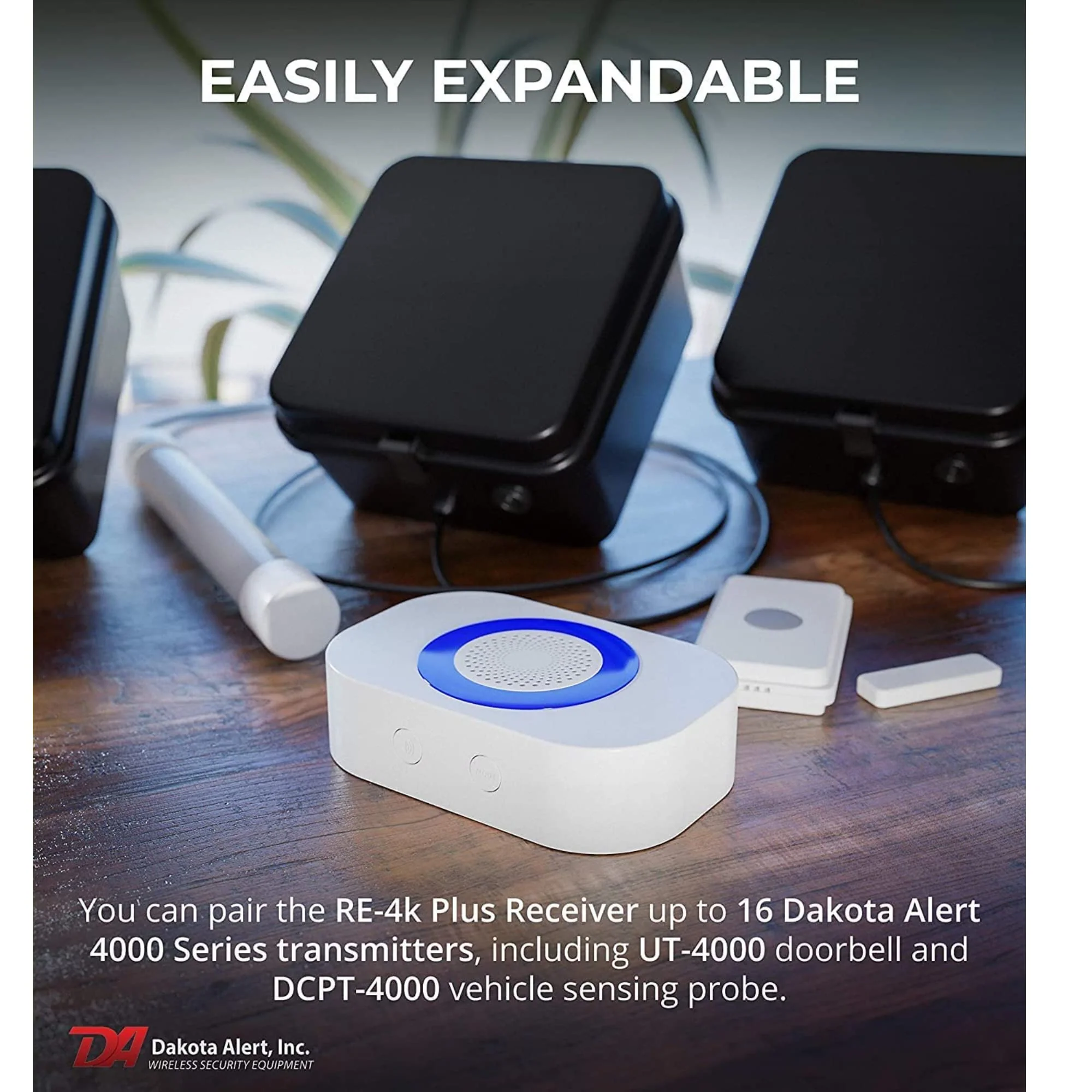 Dakota Alert Wireless Receiver- RE-4k Plus- Up to 1 Mile Operating Range - Compatible with All Dakota Alert 4000 Series Sensors: SBB-4000, DCHT-4000, DCMT-4000, DCPT-4000, and UT-4000 Transmitters - Image 2