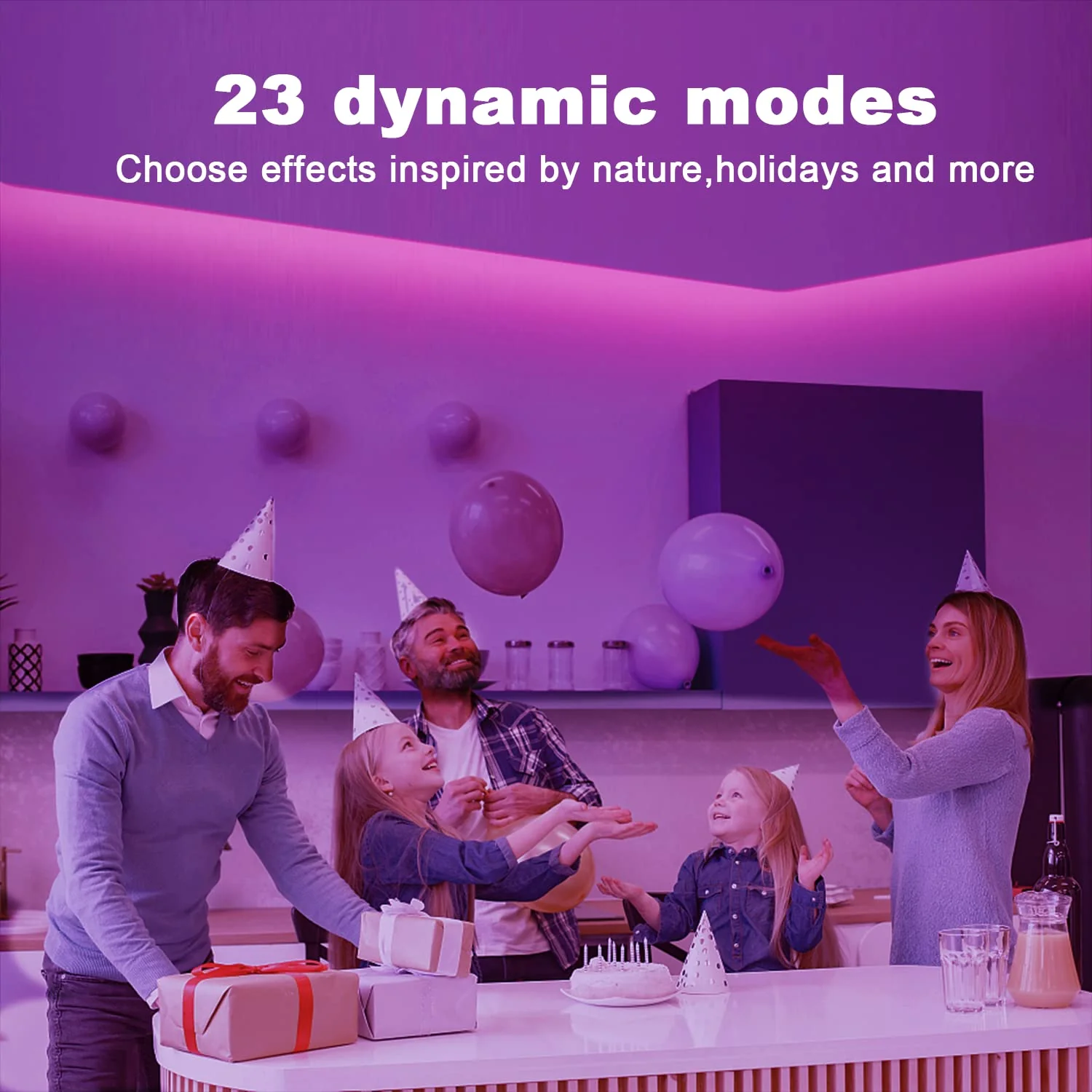 dalattin Led Lights for Bedroom 200ft, Smart Led Strip Lights with App Control Remote, RGB LED Light Strips, 24V Led Strip Lights for Room Decoration Party, Festival Decor(2 Rolls of 100ft) 200FT(Bluetooth) - Image 2