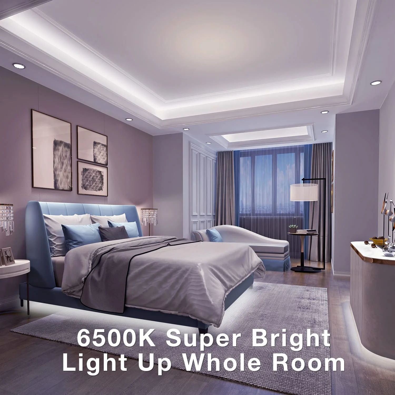 dalattin White LED Strip Lights, 20ft Dimmable Super Bright 24V Led Tape Light 6500K 360 LEDs Lights for Bedrooms, Mirror, Kitchen, Home Decoration Daylight White White 6500K - Image 4