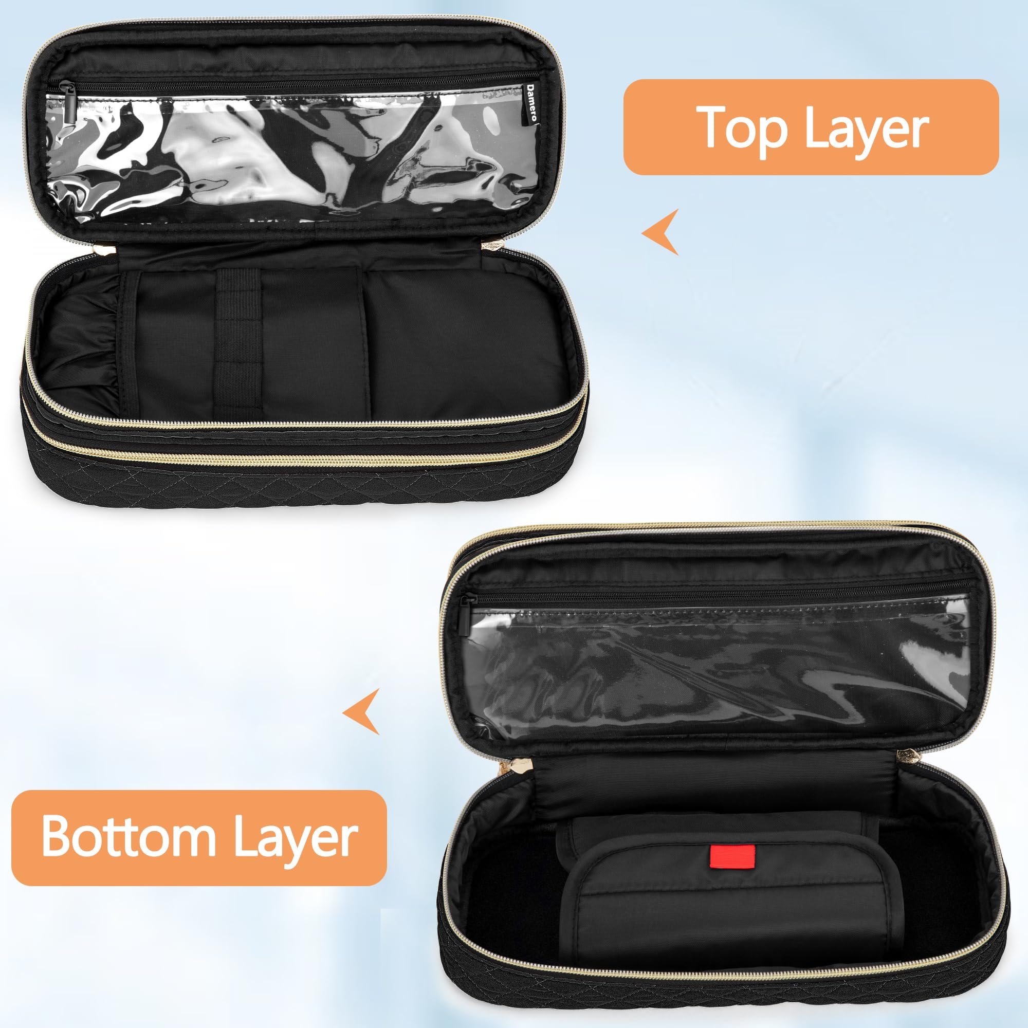 Damero Double Layer Stethoscope Bag Compatible with 3M Littmann/ADC/Omron Stethoscope, Stethoscope Carry Bag, Travel Bag for Nurse Accessories, Black - Image 4
