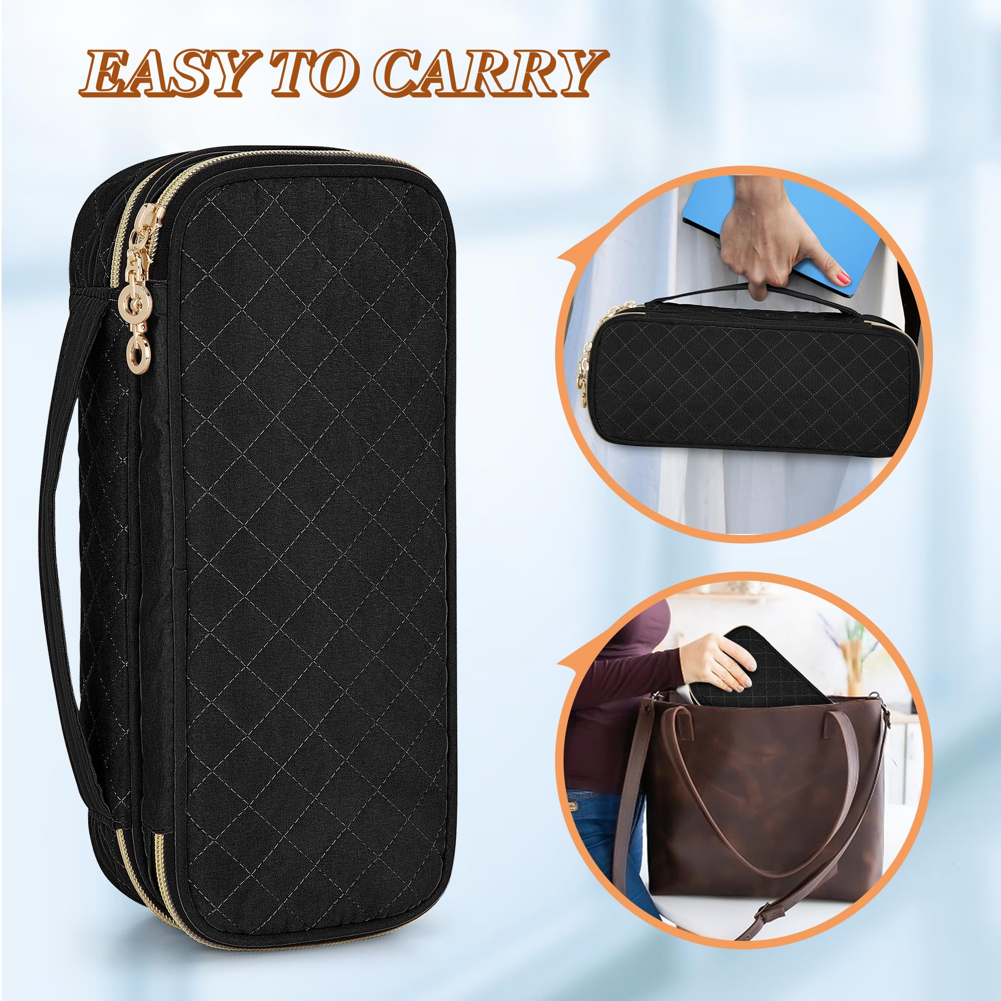 Damero Double Layer Stethoscope Bag Compatible with 3M Littmann/ADC/Omron Stethoscope, Stethoscope Carry Bag, Travel Bag for Nurse Accessories, Black - Image 6