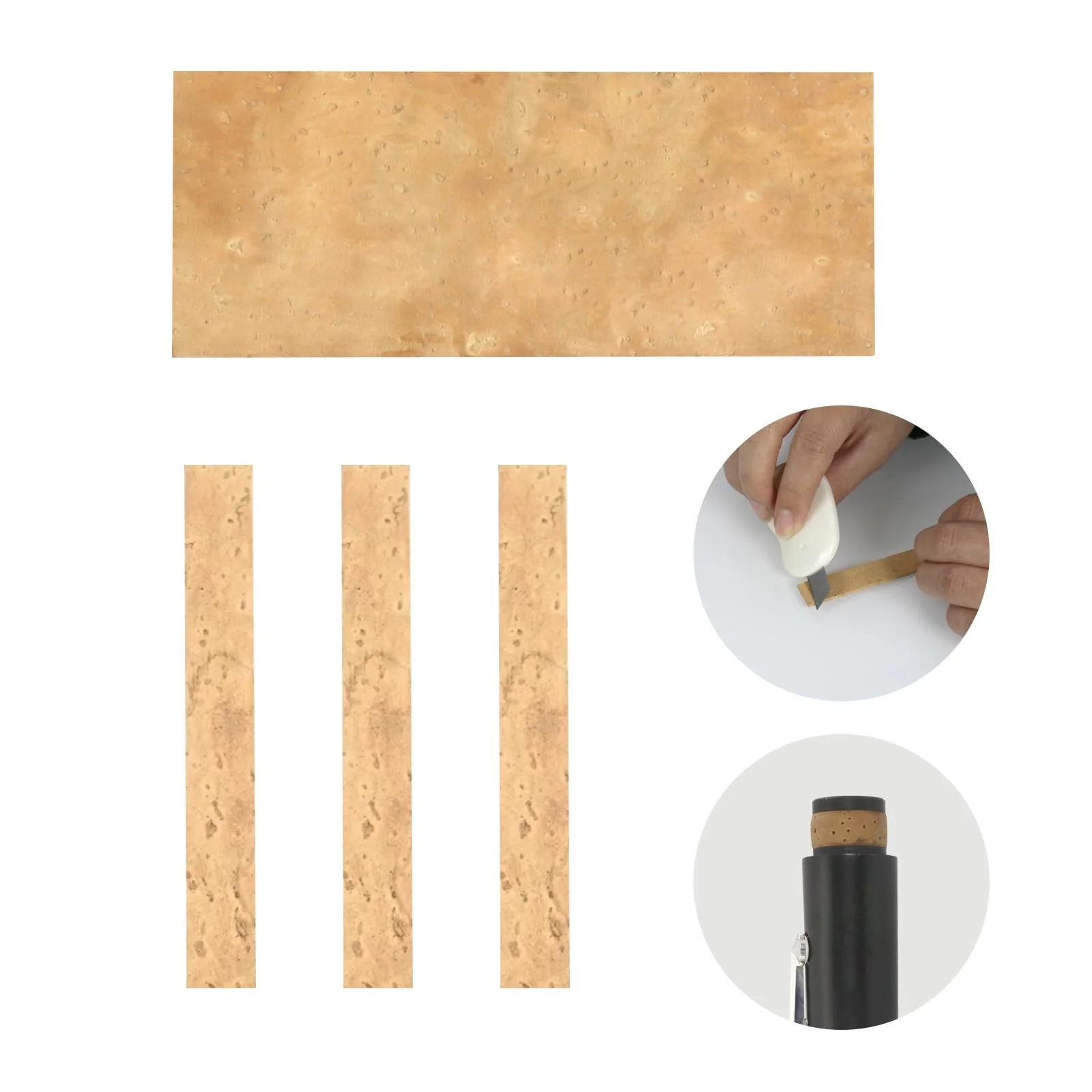 Danchet Clarinet Cork Replacement Kit, Includes Clarinet Cork, Glue, Cork Grease, Knife, Taping and Sandpaper - Image 2