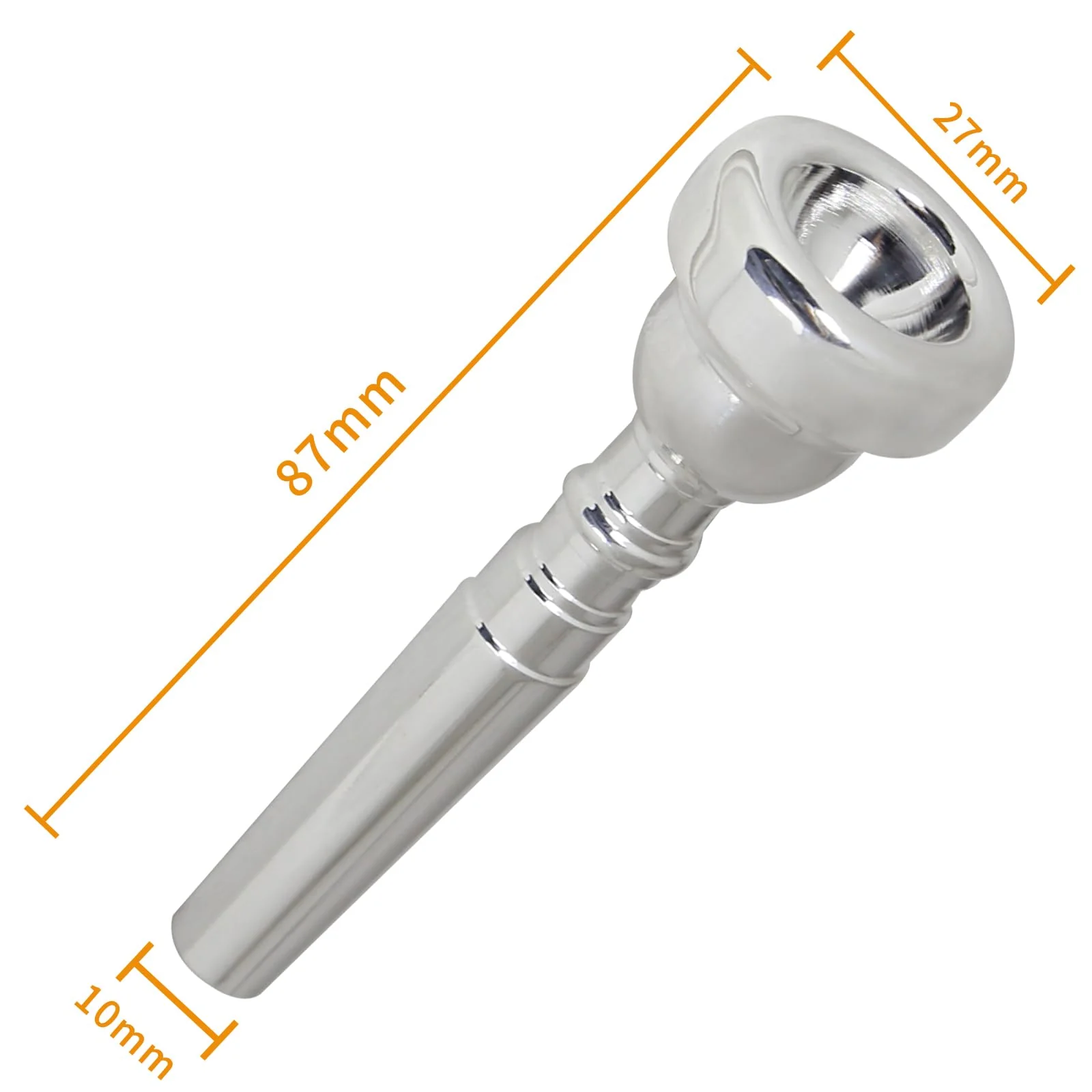 Danchet Silver Plated 7C Trumpet Mouthpiece - Trumpet Musical Instrument Accessories - For Beginners and Professionals.… 7C Silver Plated - Image 6
