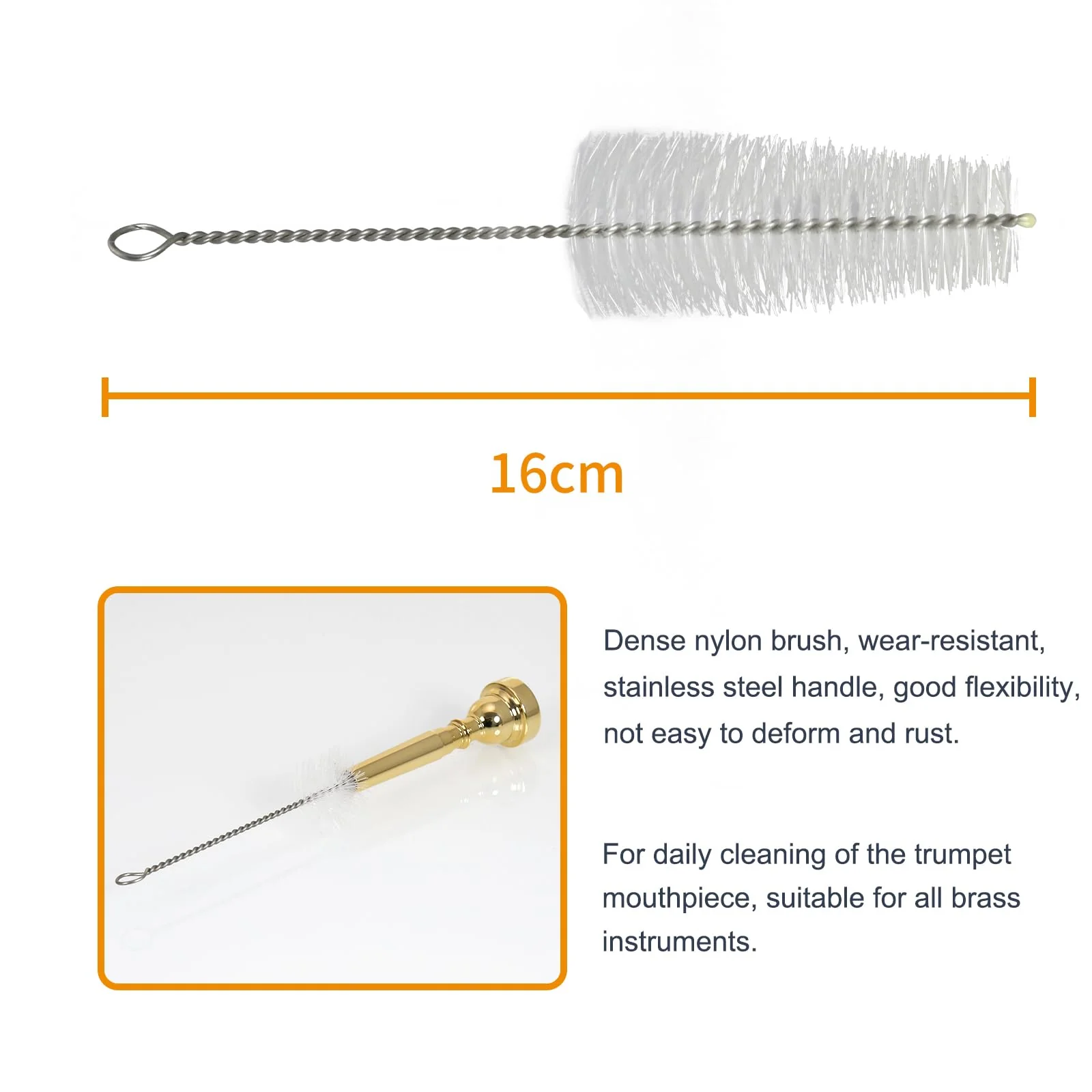 Danchet Silver Plated 7C Trumpet Mouthpiece - Trumpet Musical Instrument Accessories - For Beginners and Professionals.… 7C Silver Plated - Image 7