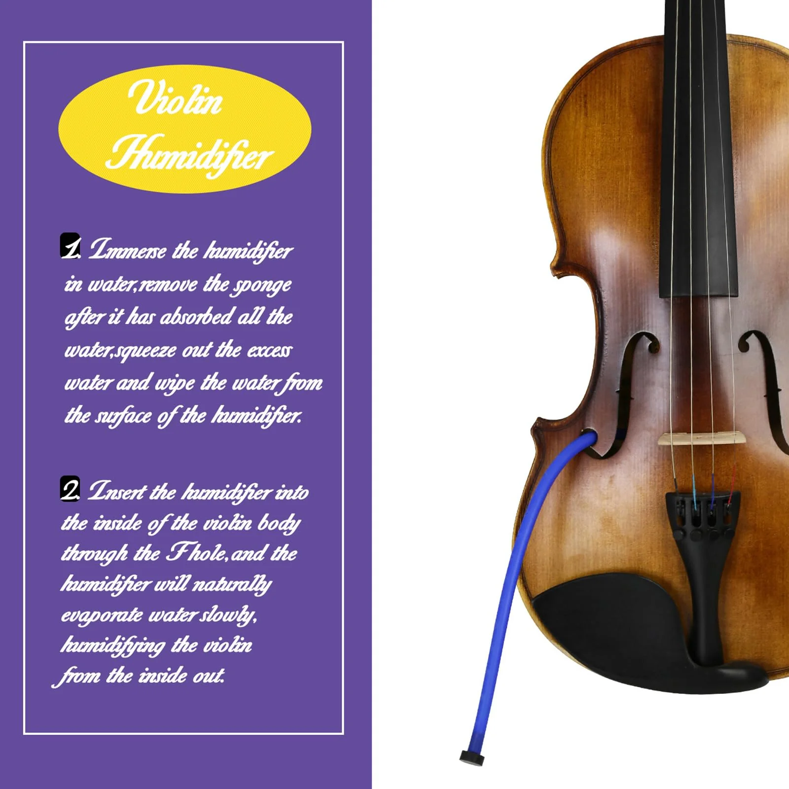 Danchet Violin Cleaner Care Cleaning Kit,Maintenance Kit,Beeswax,Liquid Rosin,Rosin Remover,String Oil,Polish,Violin Humidifier,Violin String Brush,Cleaning Clot. - Image 7