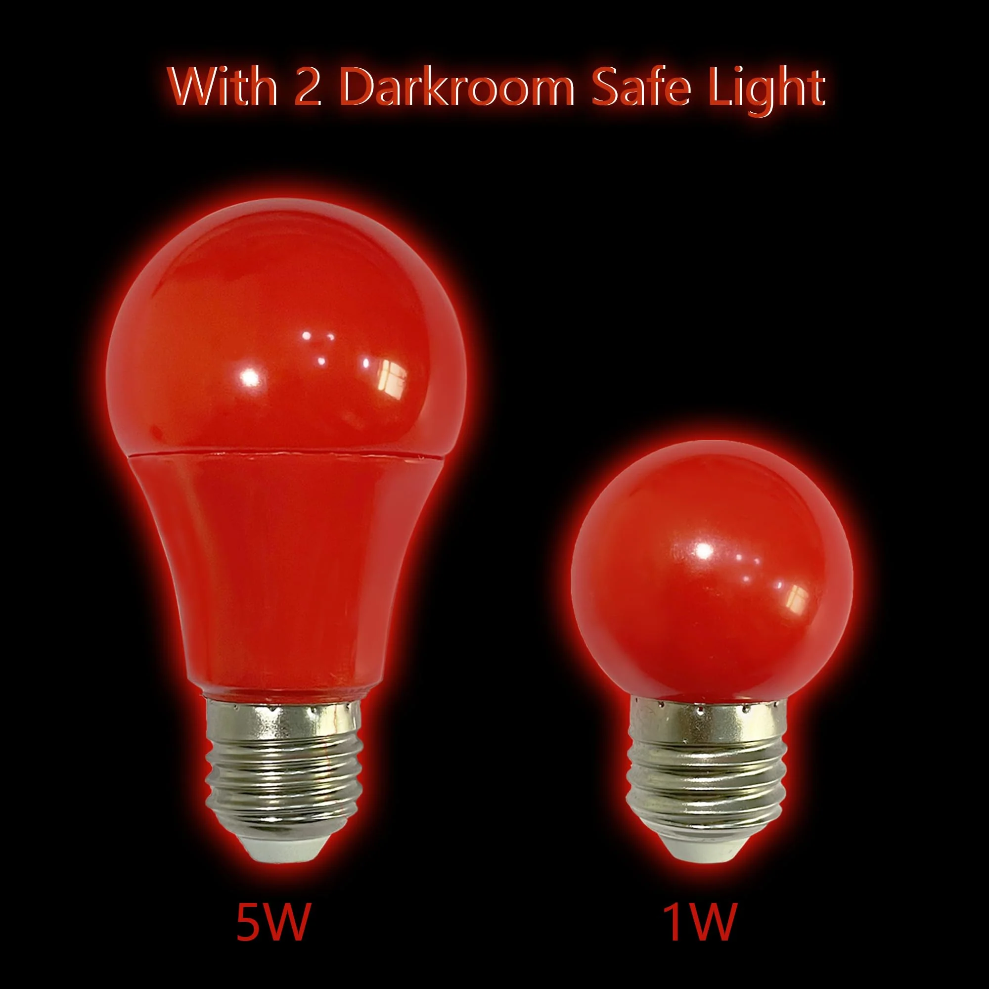 Darkroom Safelights Portable Red Lamp, E27 LED Screw Mouth Wall Light 360 Degree Desk Light with Switch and 180cm Power Cord - Image 5