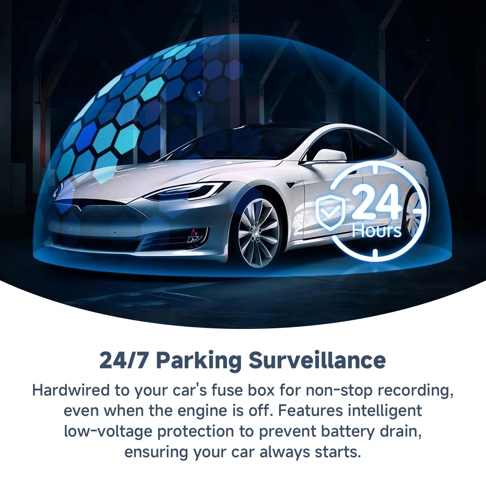 Dash Cam Hardwire Kit with Digital Voltage Display & Adjustable Protection, 12V-24V to 5V/3A, 3-Lead USB-C Hardwire Kit w/Low Voltage Cutoff & 24H Parking Mode, Car Truck SUV KS3 - Image 4