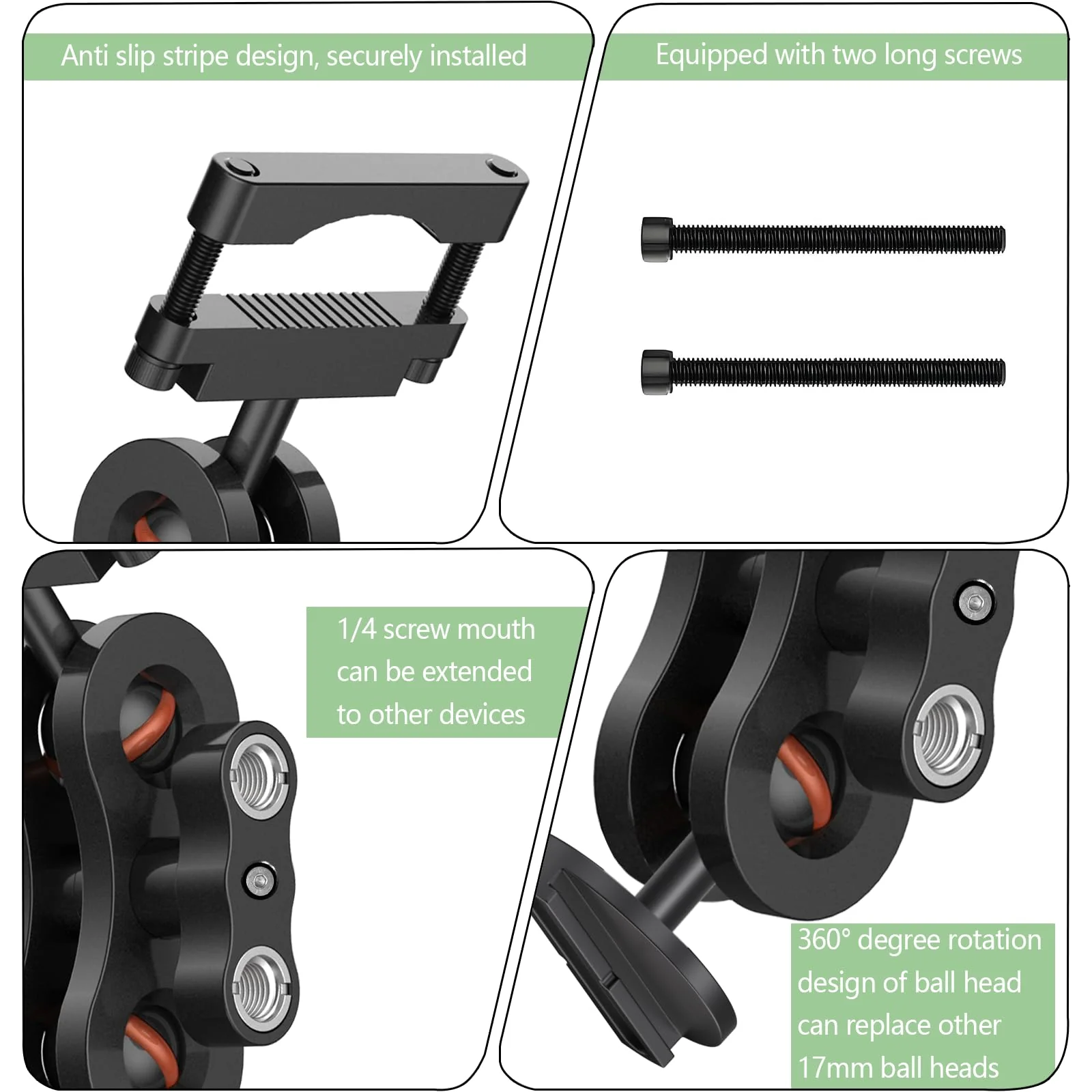 Dash Cam Mount, Aluminum Rearview Mirror Bracket Installation Kit, for Rove R2-4K, R2-4K PRO and R2-4K Dual Car Dash Cams - Image 5
