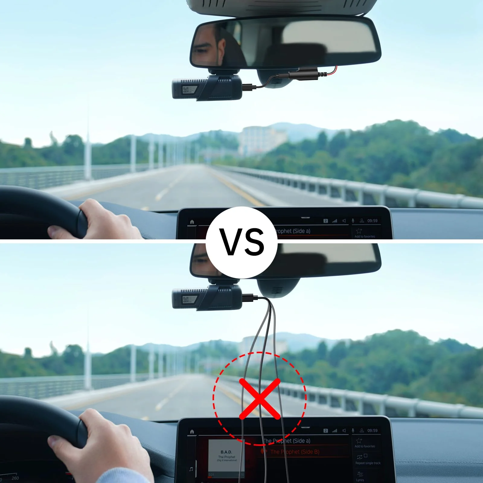 Dash cam Power Adapter 10-pin Type B Compatible with Select Toyota, Lexus, Subaru Models. Connects to Rearview Mirror - Image 3